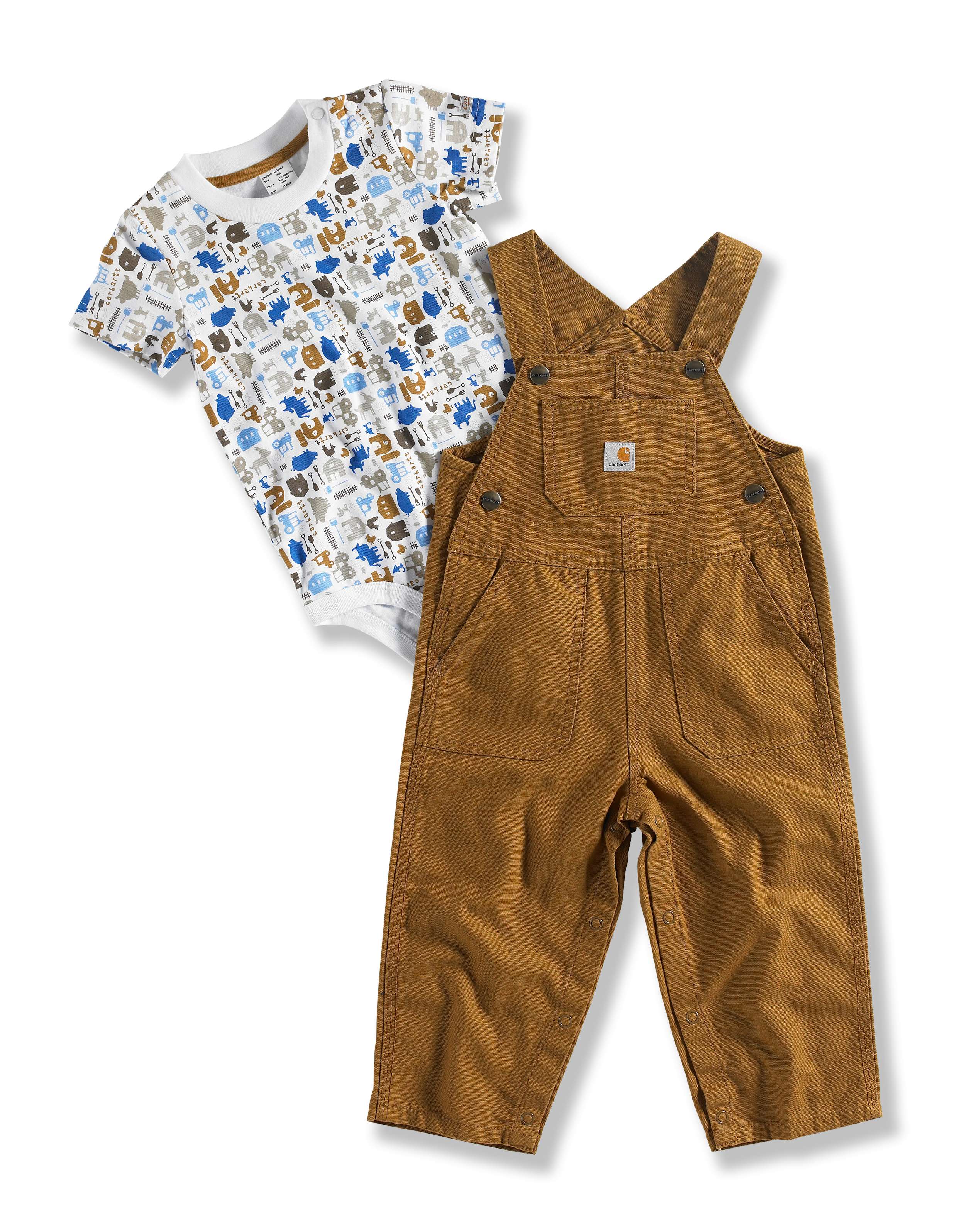 Infant Boy's DOWN ON the FARM OVERALL SET