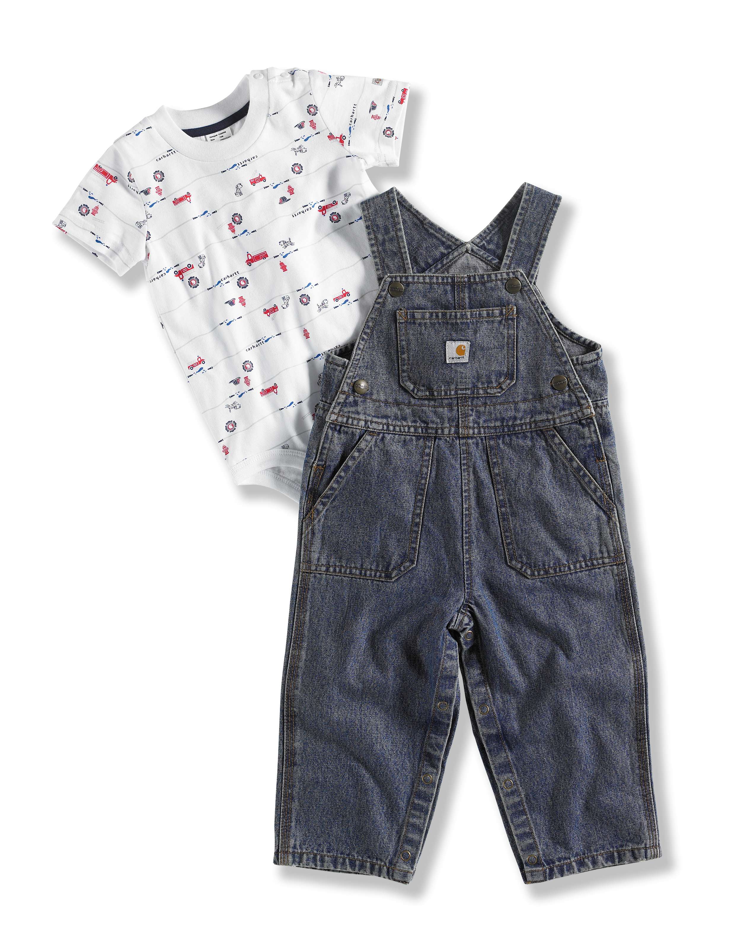 Infant Boy's FIREHOUSE DOG OVERALL SET