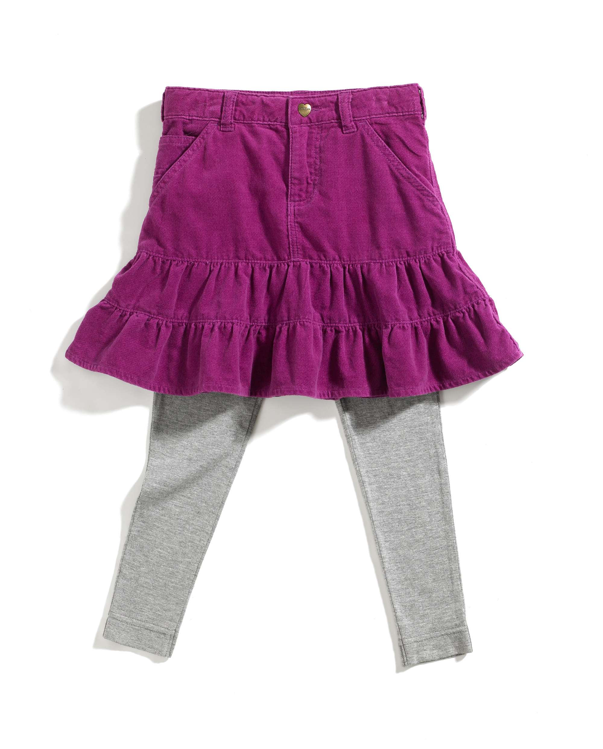 Girls Washed Pony Skirt And Tights Set