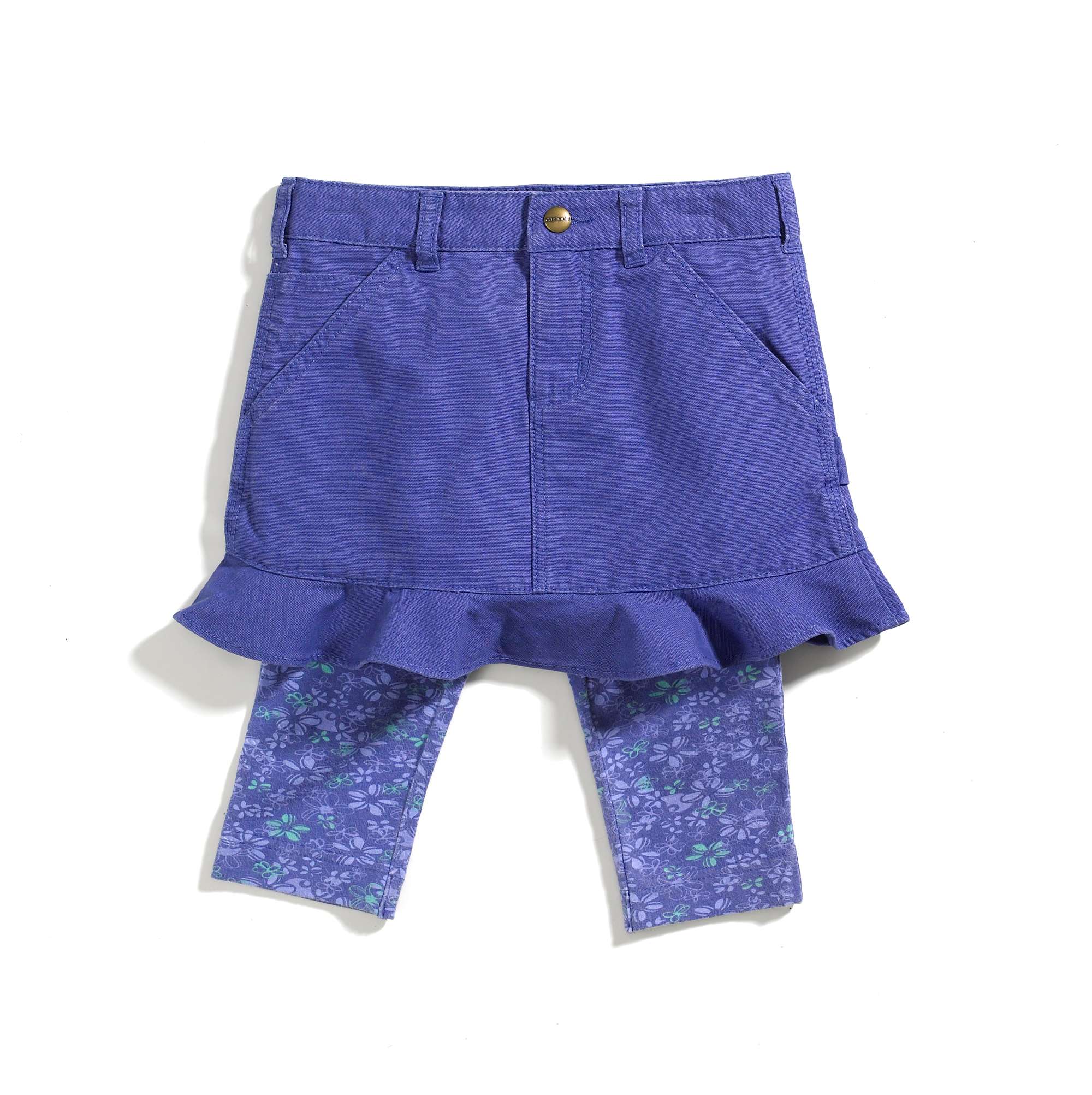 Girls Washed Duck Skirt And Tights Set