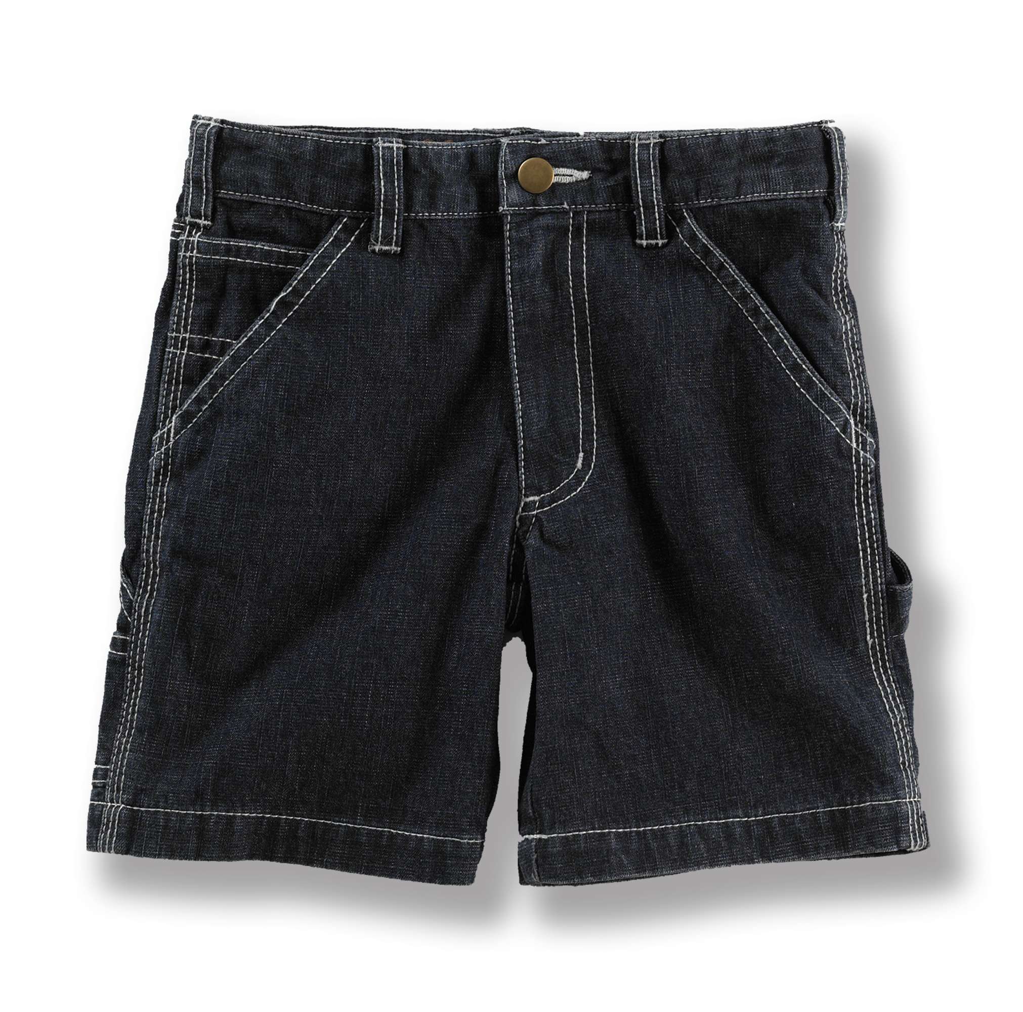Girls Washed Dungaree Short
