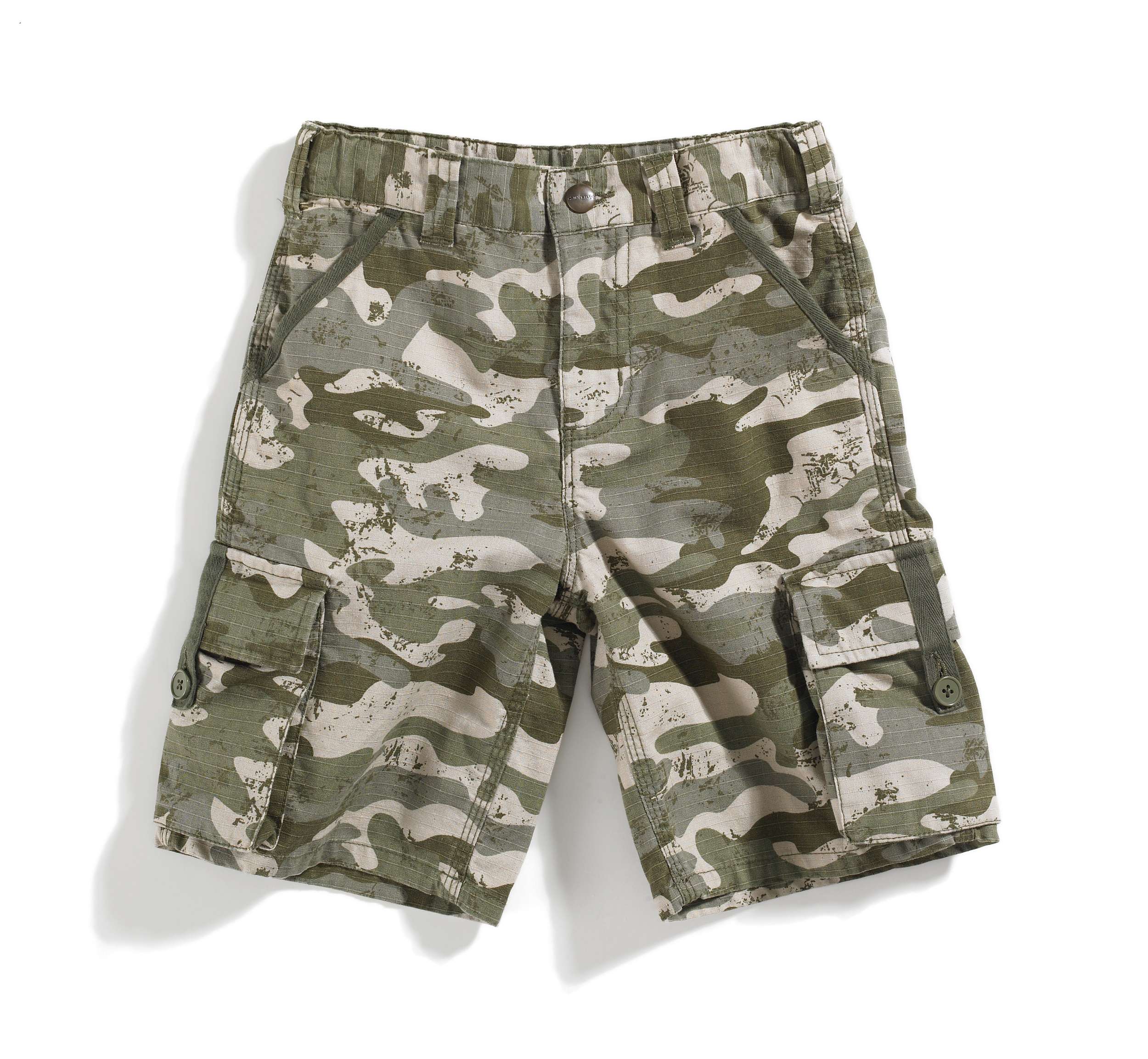 Boys Washed Camo Ripstop Short