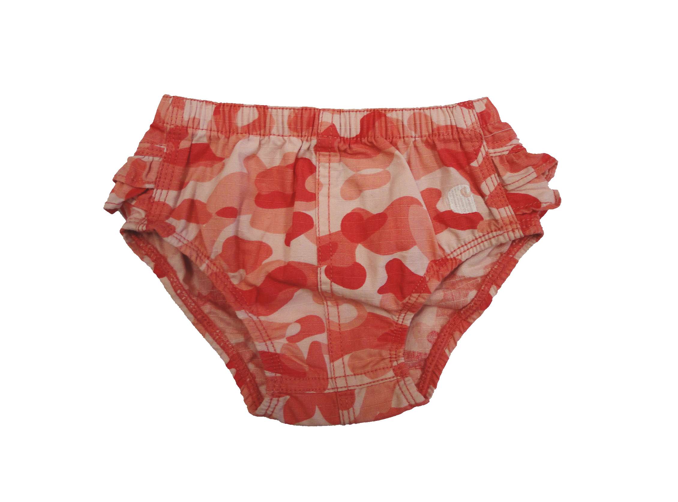 Infant Girls Washed Ripstop Ruffle Diaper Cover