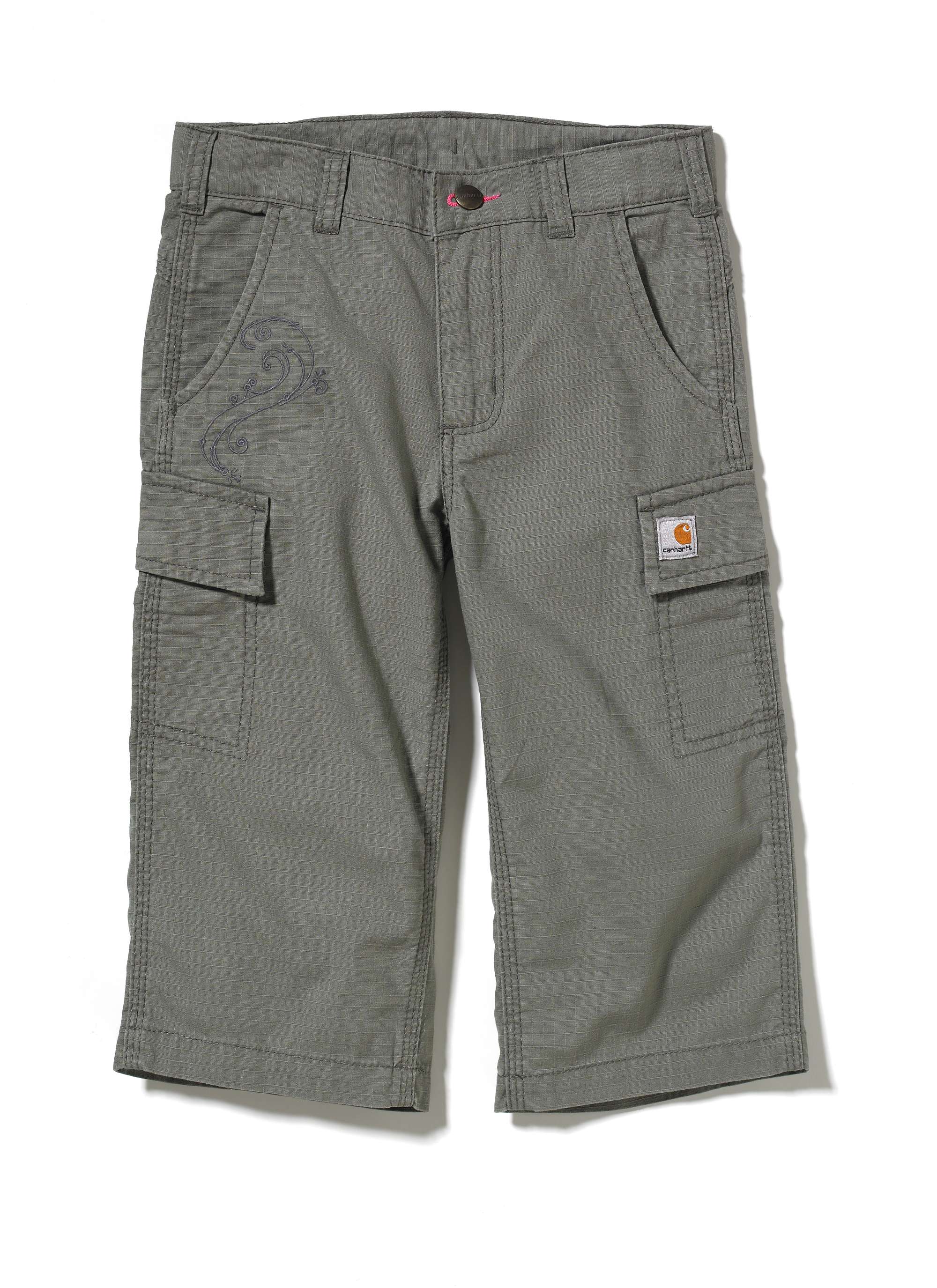 Girls Washed Cargo Capri