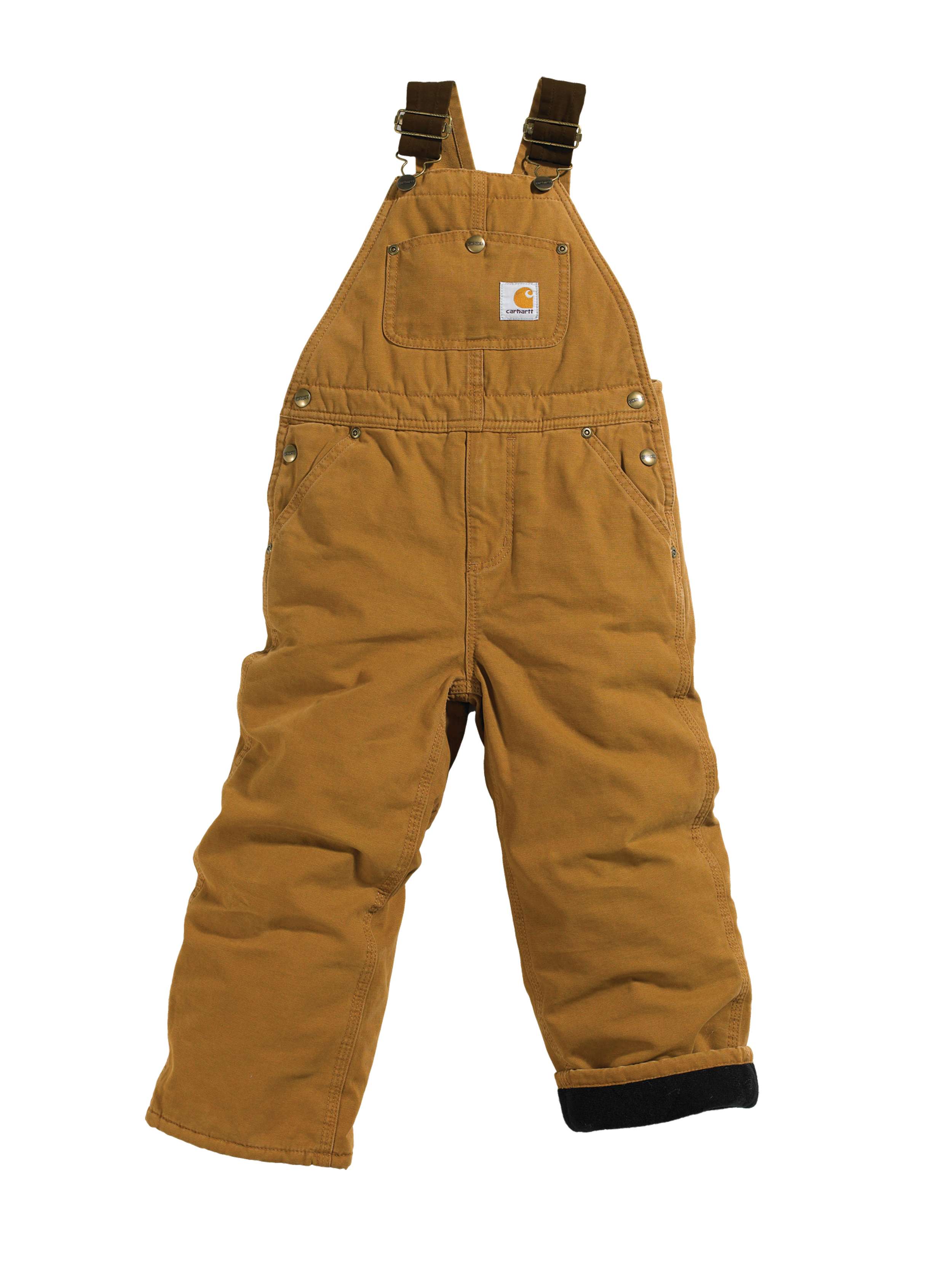 Boys Washed Duck Lined Bib Overall - Sizes 8-16