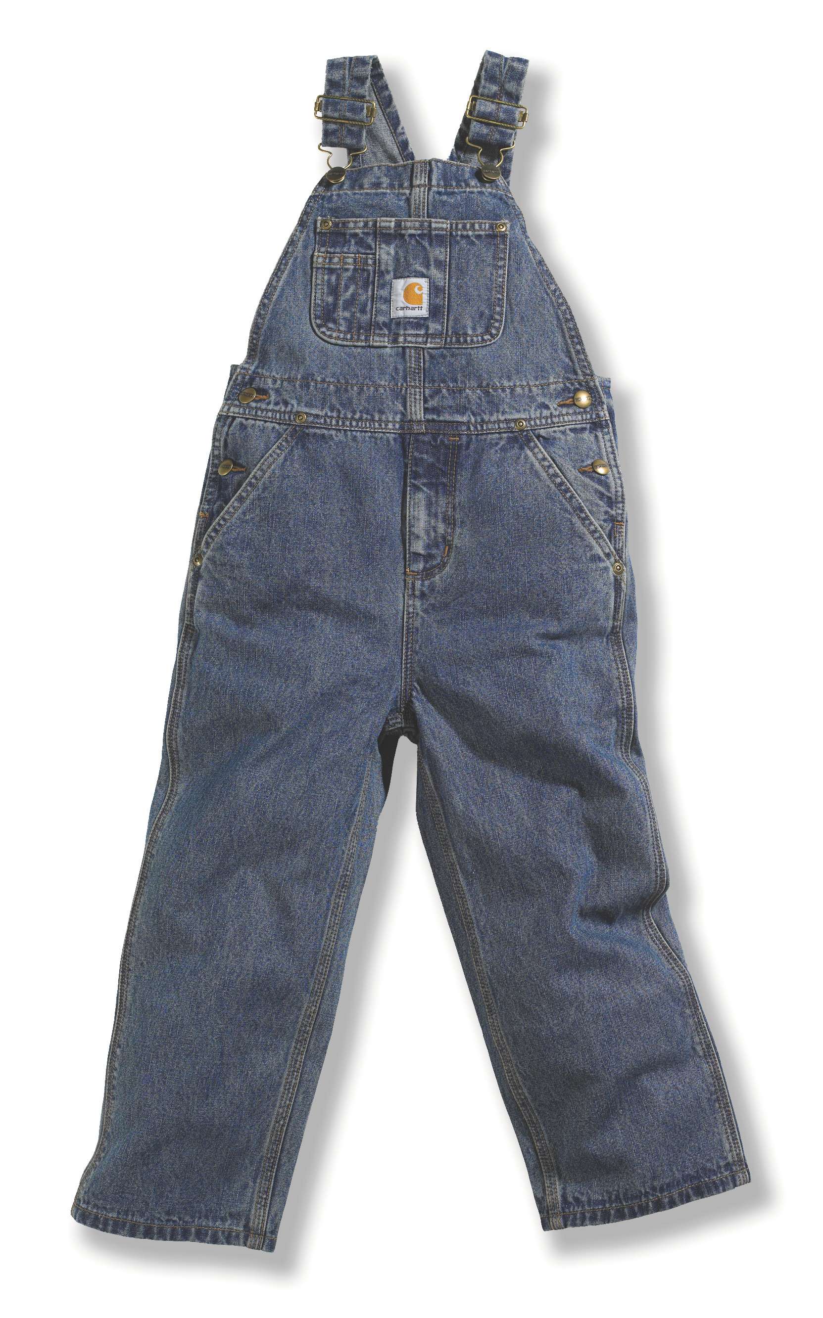 Boys Denim Washed Bib Overall - Sizes 4-7