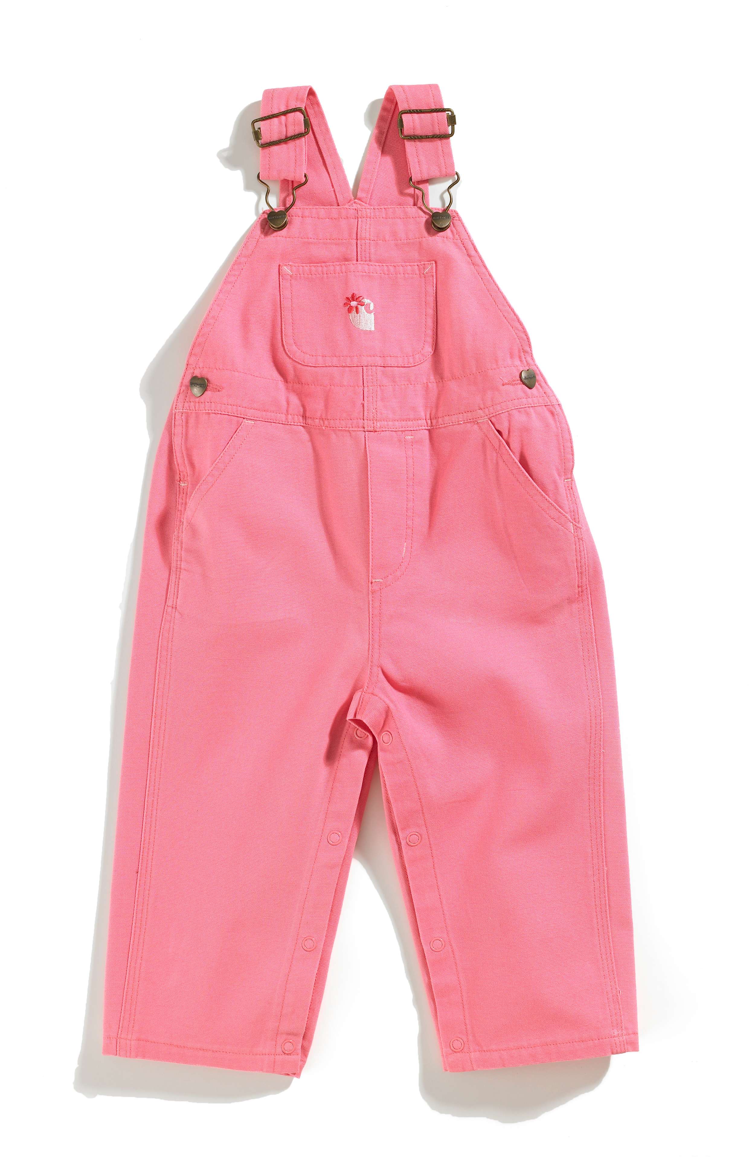 Girls Infant/Toddler Washed Canvas Bib Overall