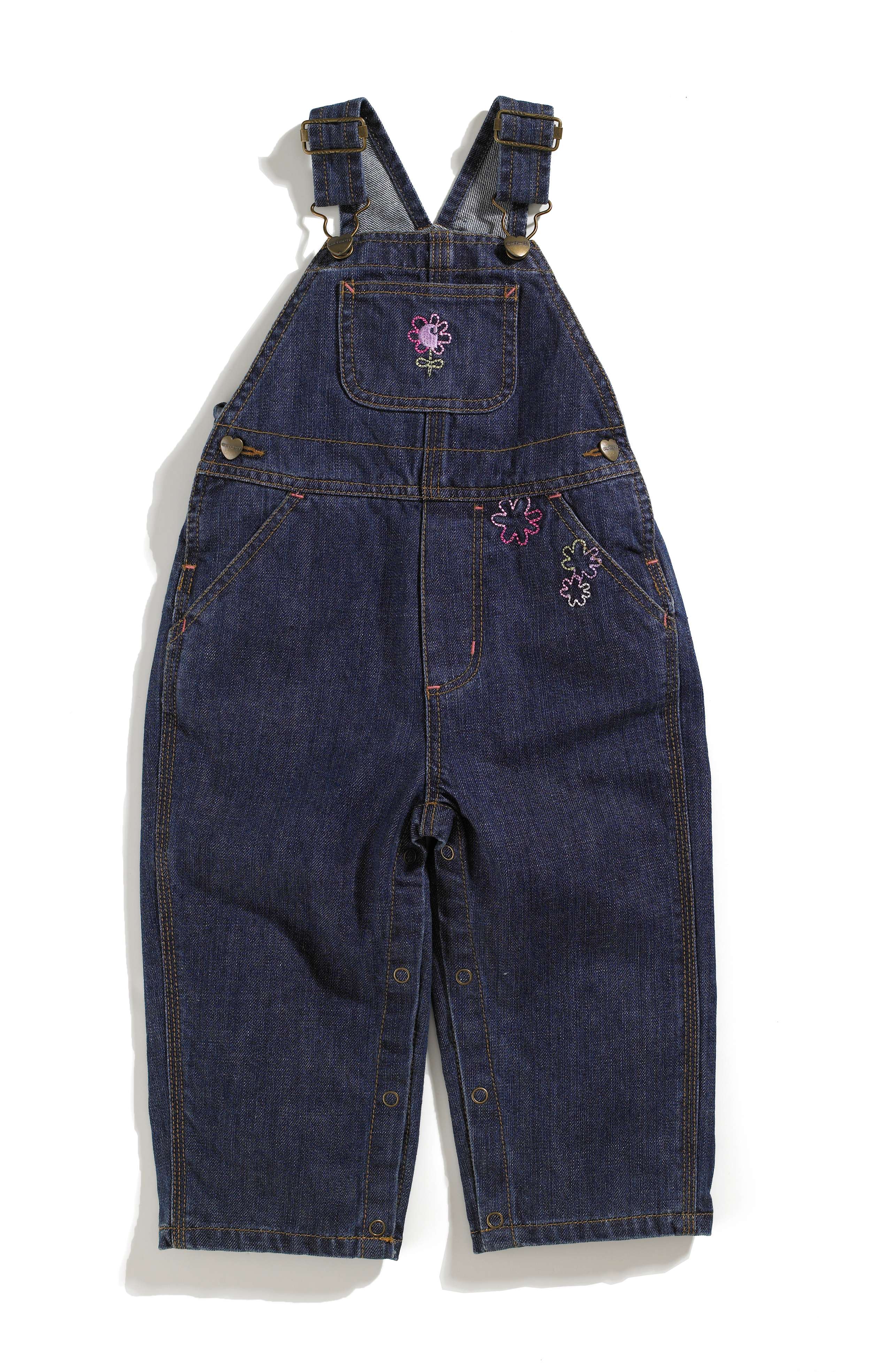 Girls Infant/Toddler Washed Denim Bib Overall