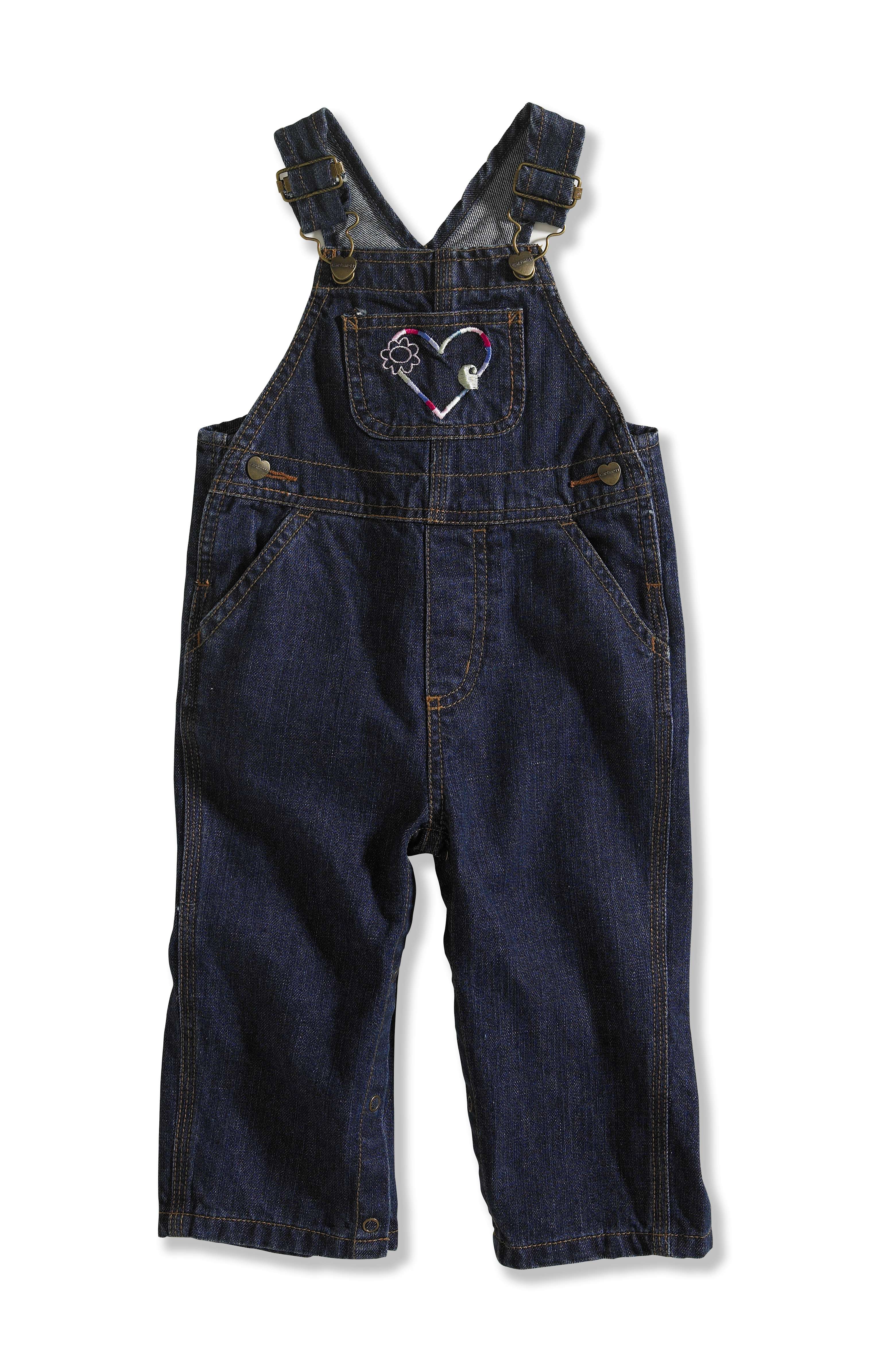 Infant/Toddler Girl�s Washed Denim Bib Overall