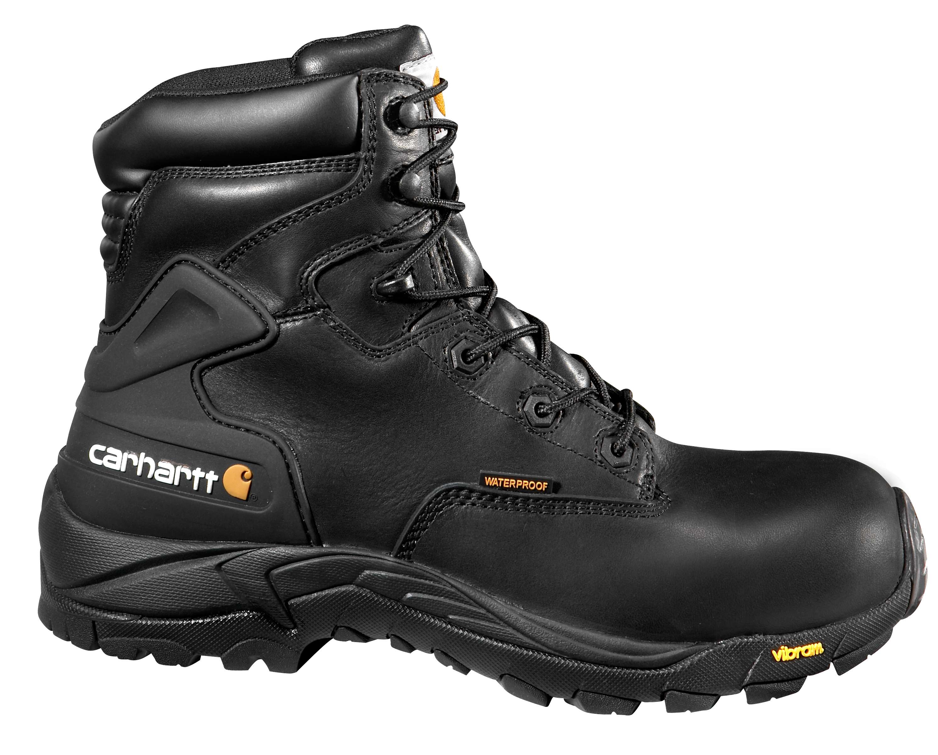 Men's 6-Inch Blucher Waterproof Work Boot (Black)/Non-Safety