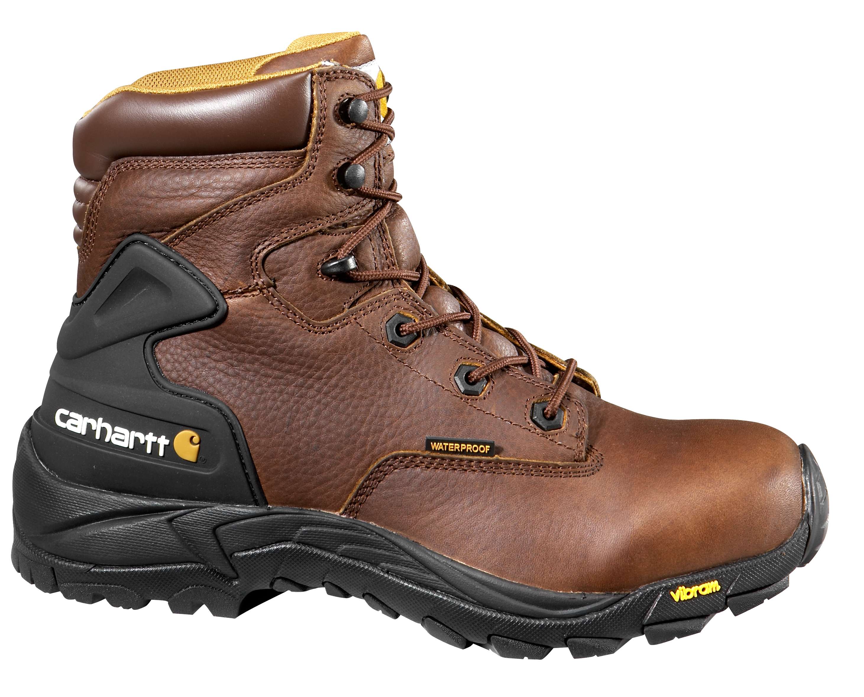 Men's 6-Inch Blucher Waterproof Work Boot(Brown)/Safety-Toe