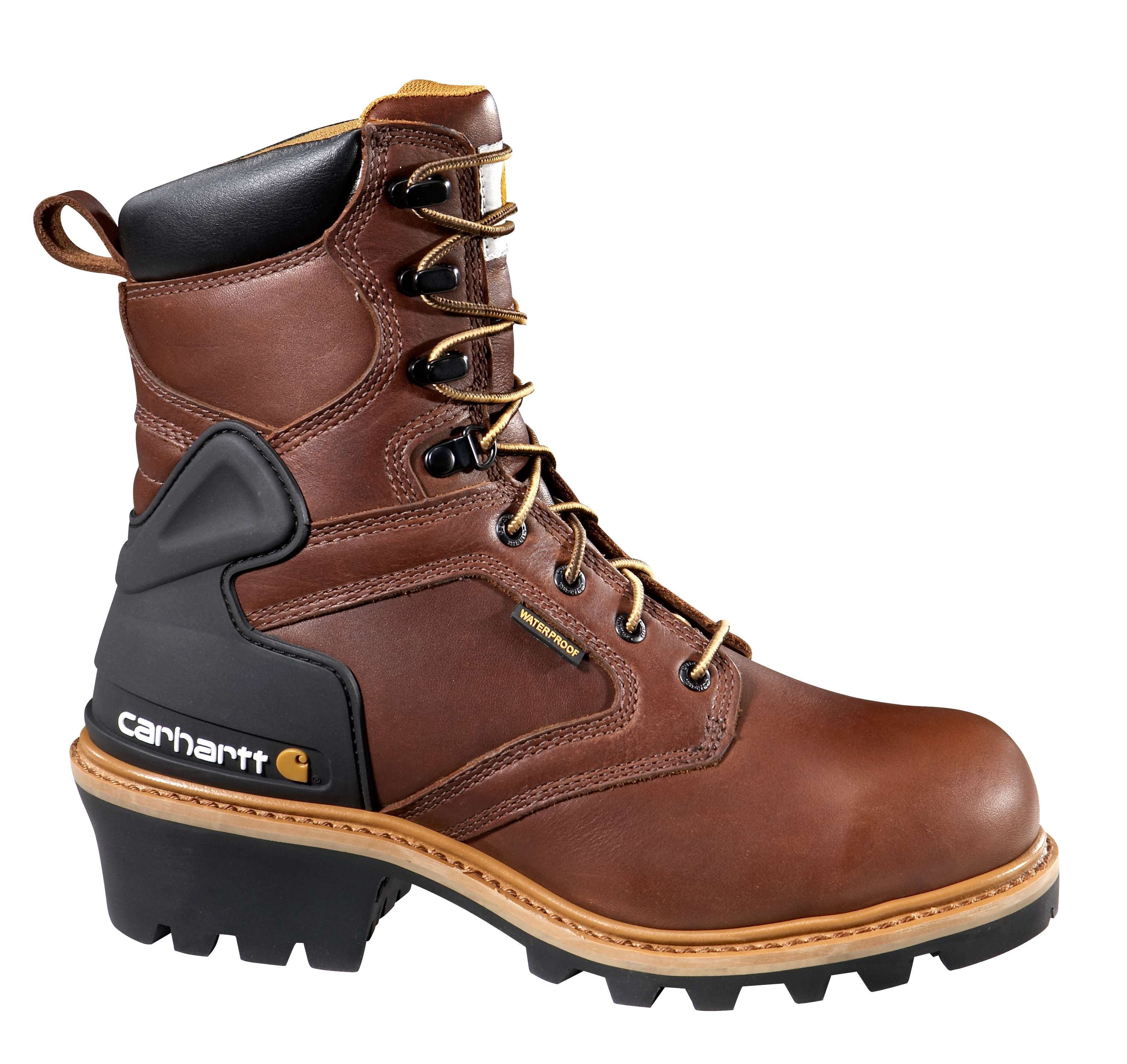Men's 8-Inch Logger Boot(Brown)/Safety Toe