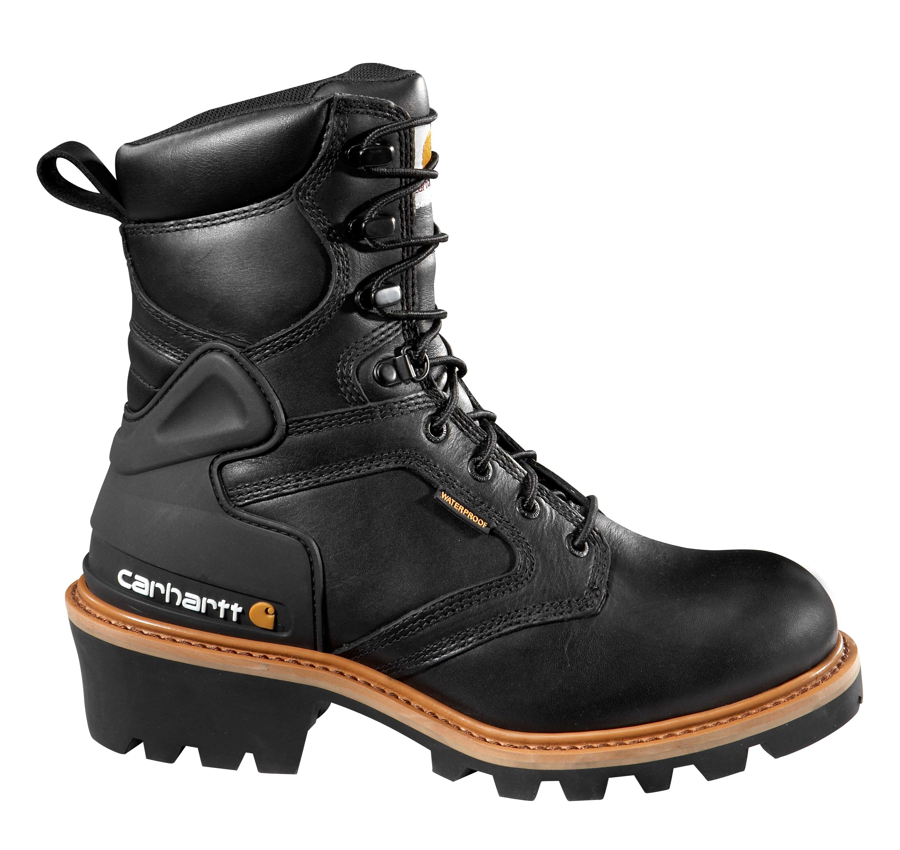 Men's 8-Inch Logger Boot (Black)/Safety Toe