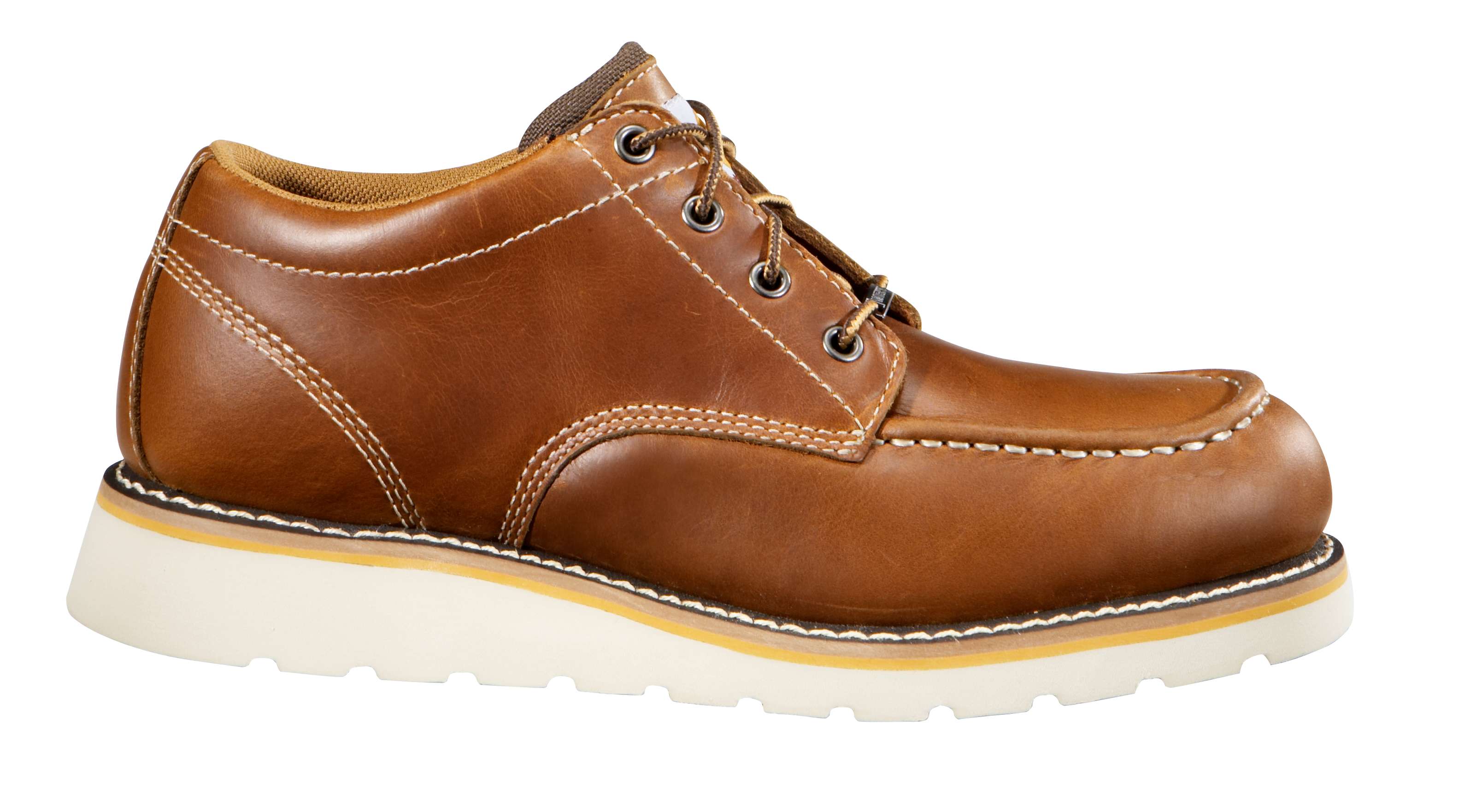 Men�s Moc Toe Tan Wedge Oxfords � Safety Toe