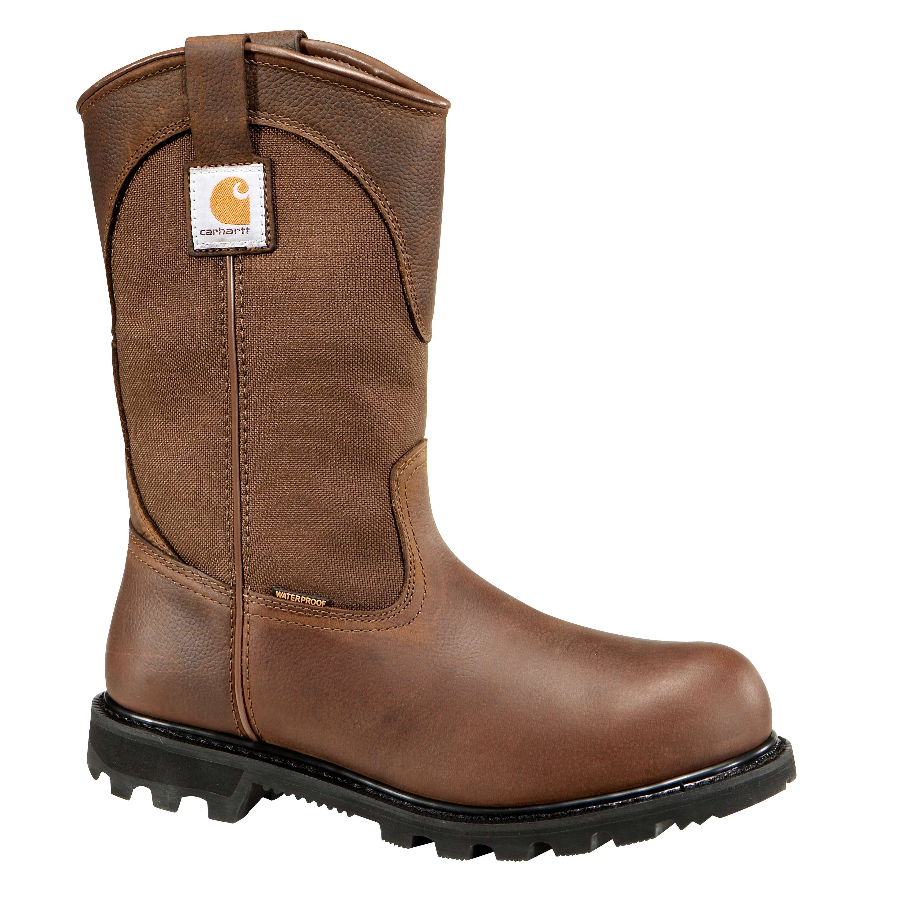 Men's 11-Inch Brown Waterproof Wellington-Non-Safety Toe