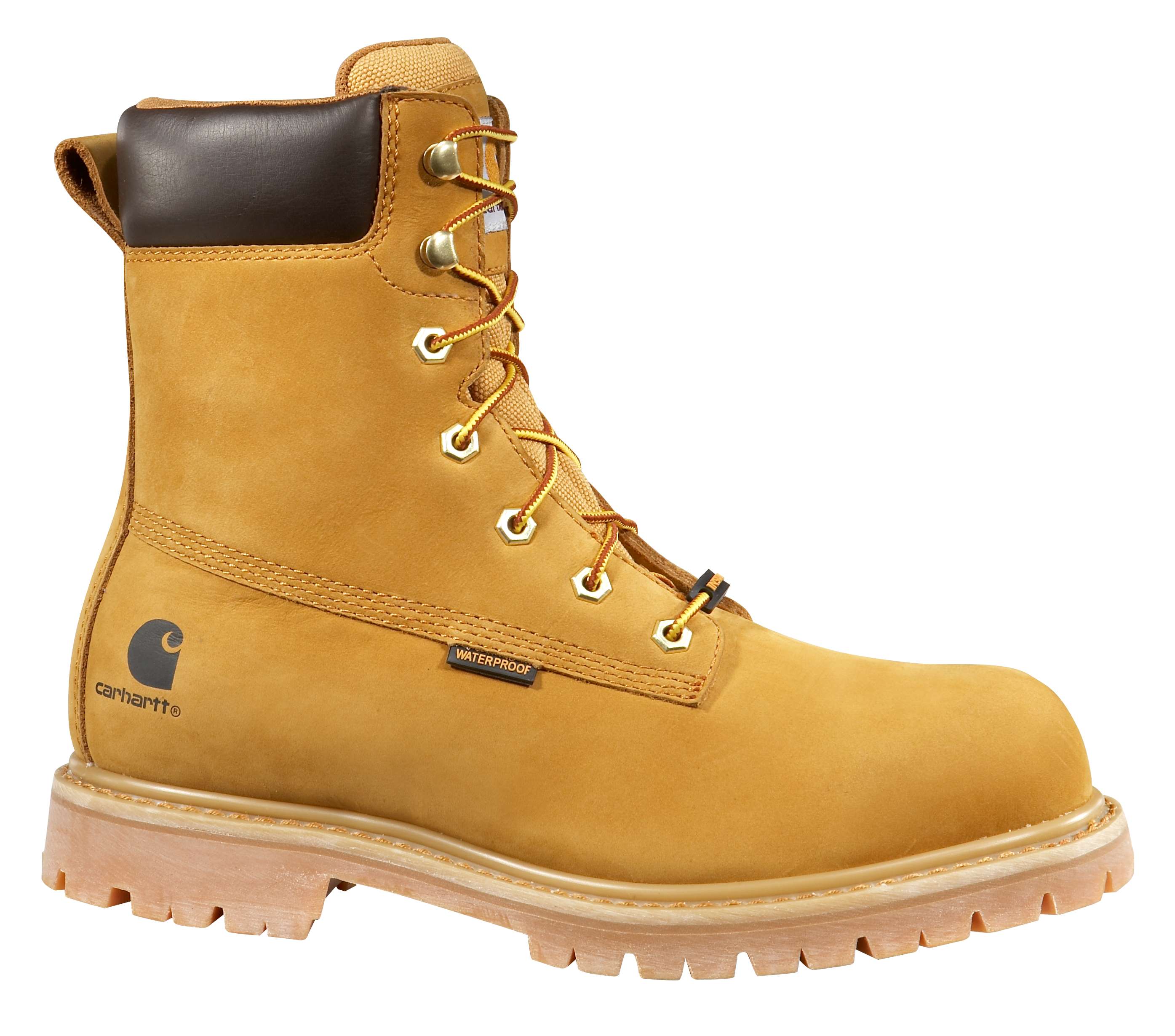 Men�s 8-Inch Wheat Nubuck Leather Waterproof Work Boot/Safety Toe