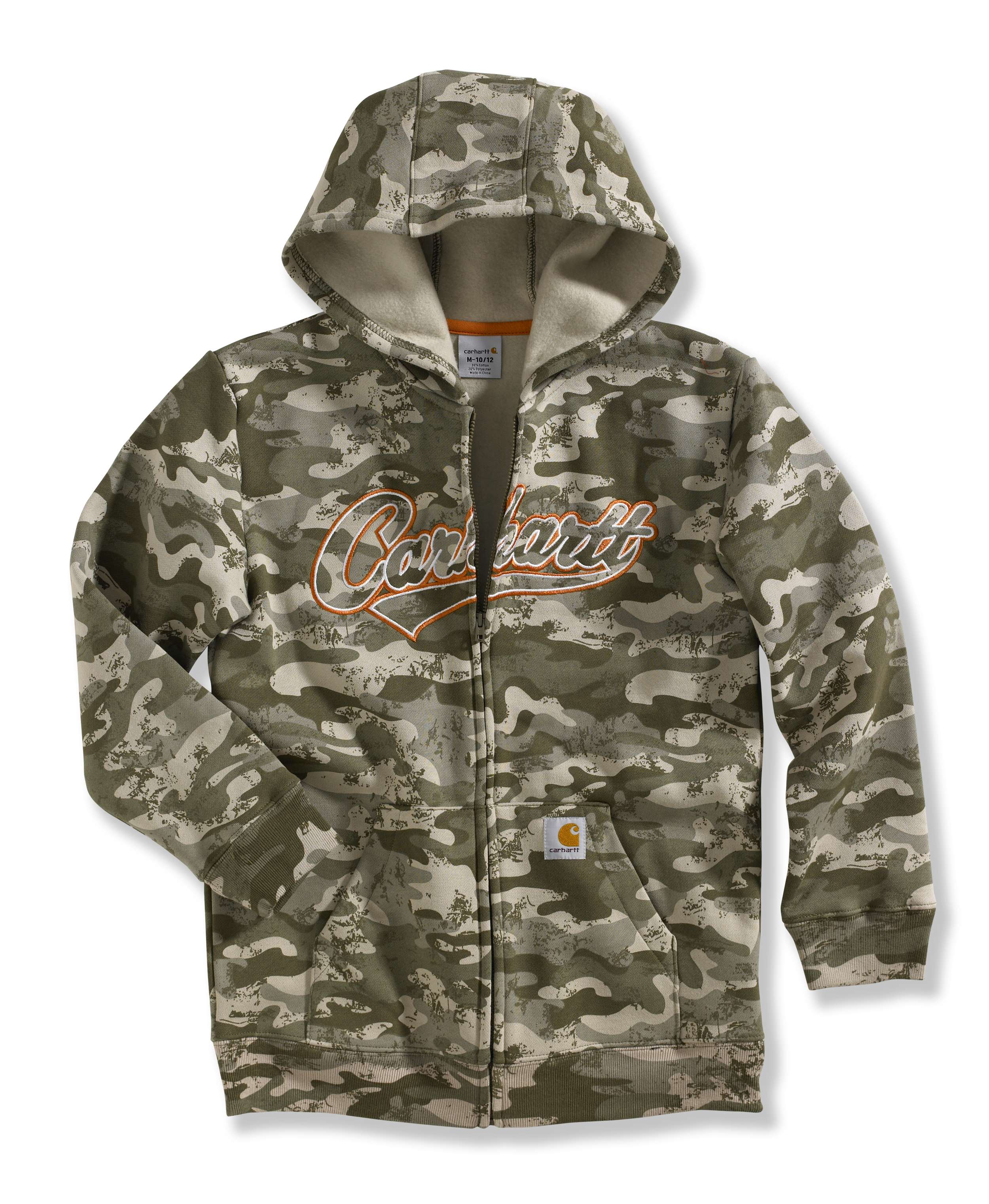 Boy's Logo Fleece Zip-Front Sweatshirt