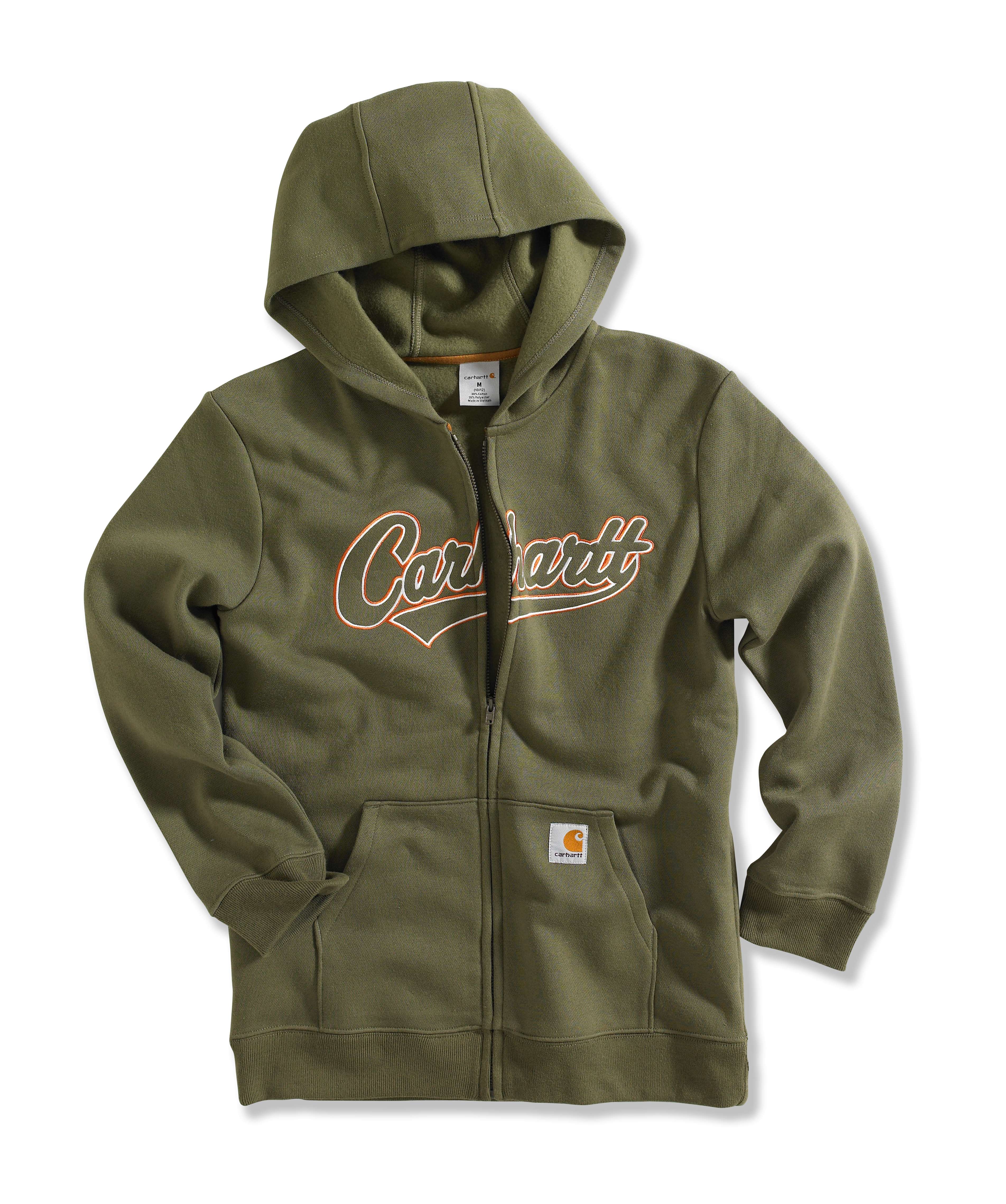 Boy's Logo Fleece Zip Front Sweatshirt