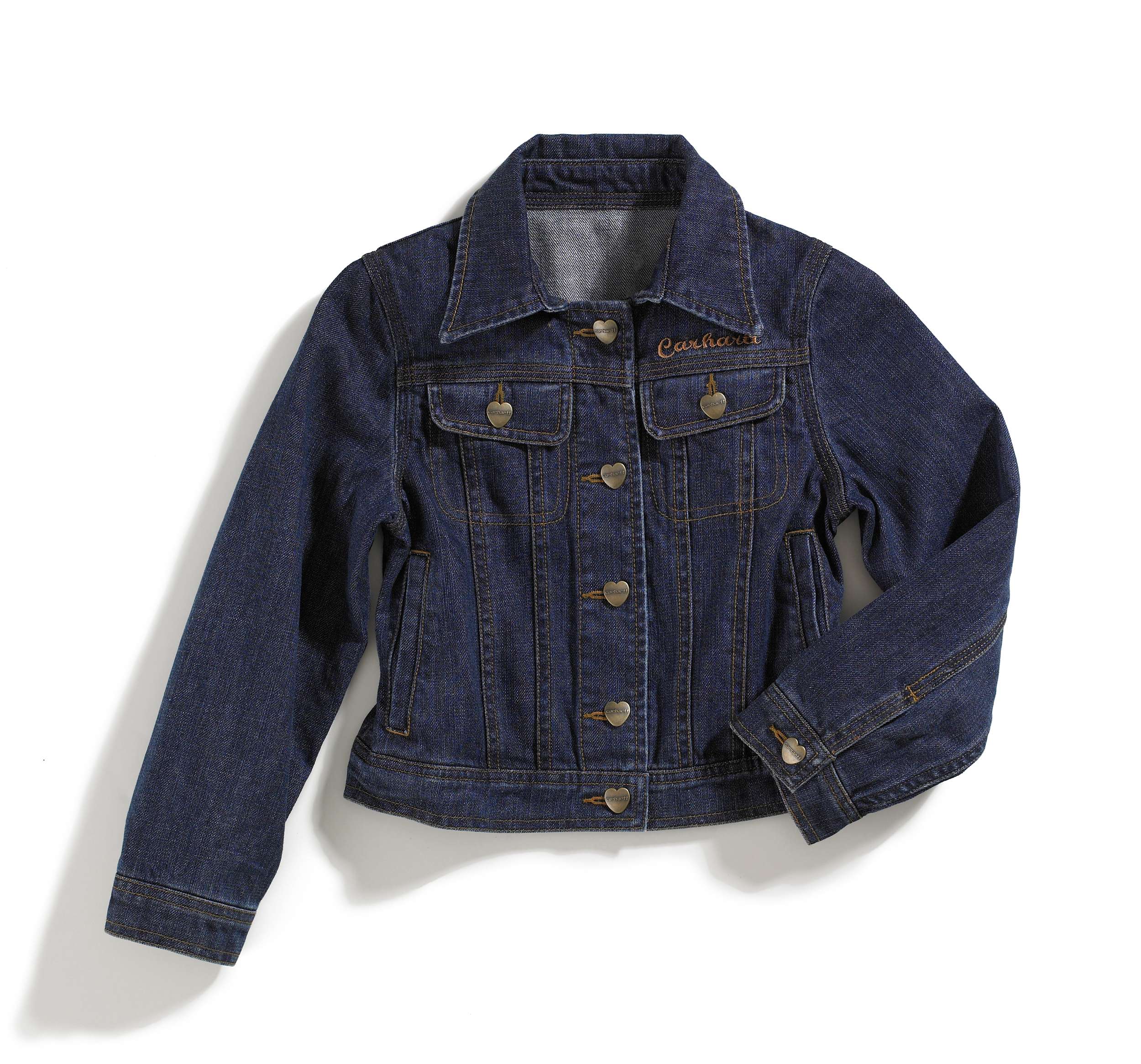 Girl's Washed-Denim Jacket