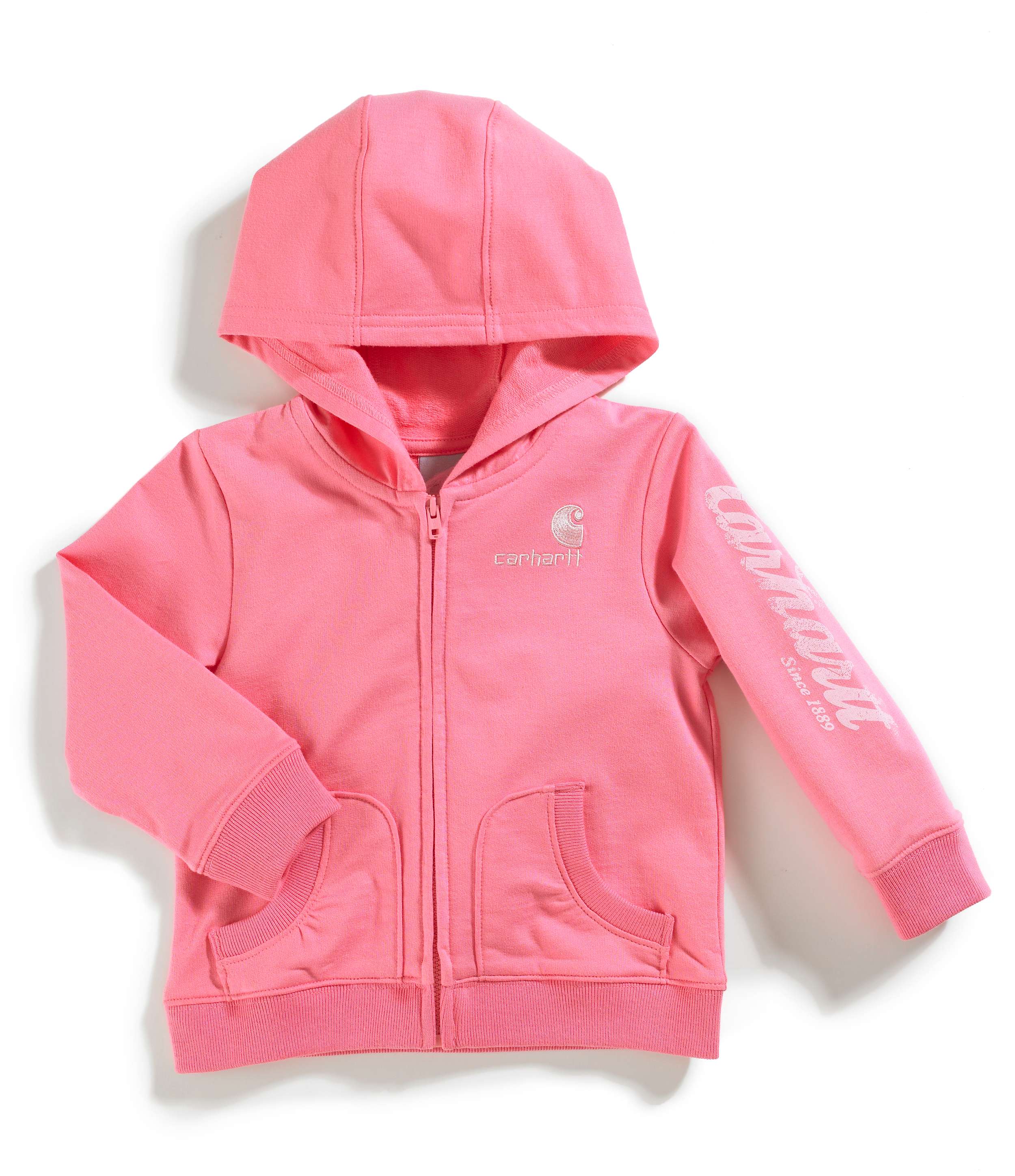 Girls Infant/Toddler Cozy Zip Front Hooded Sweatshirt