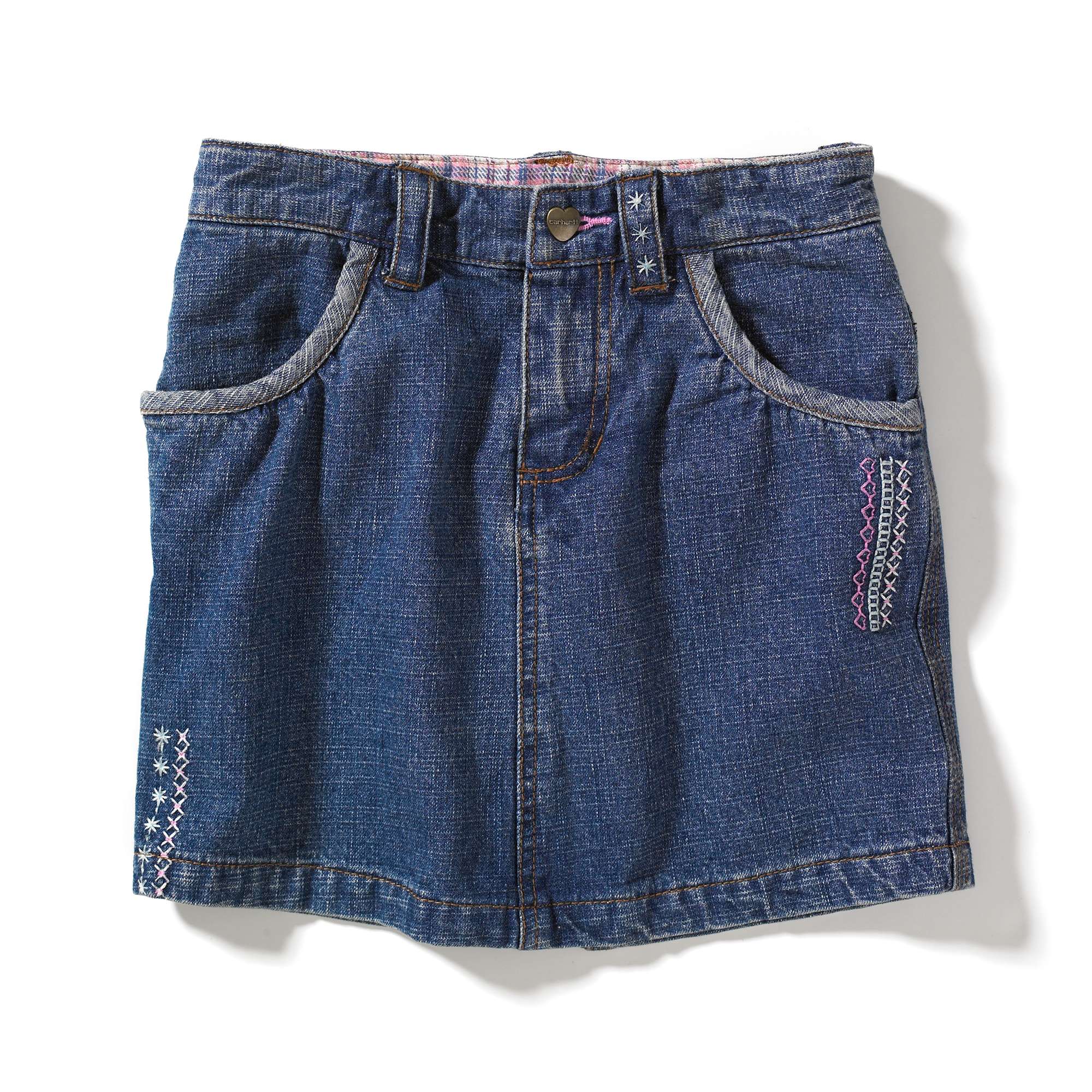 Girl's Washed-Denim Skirt