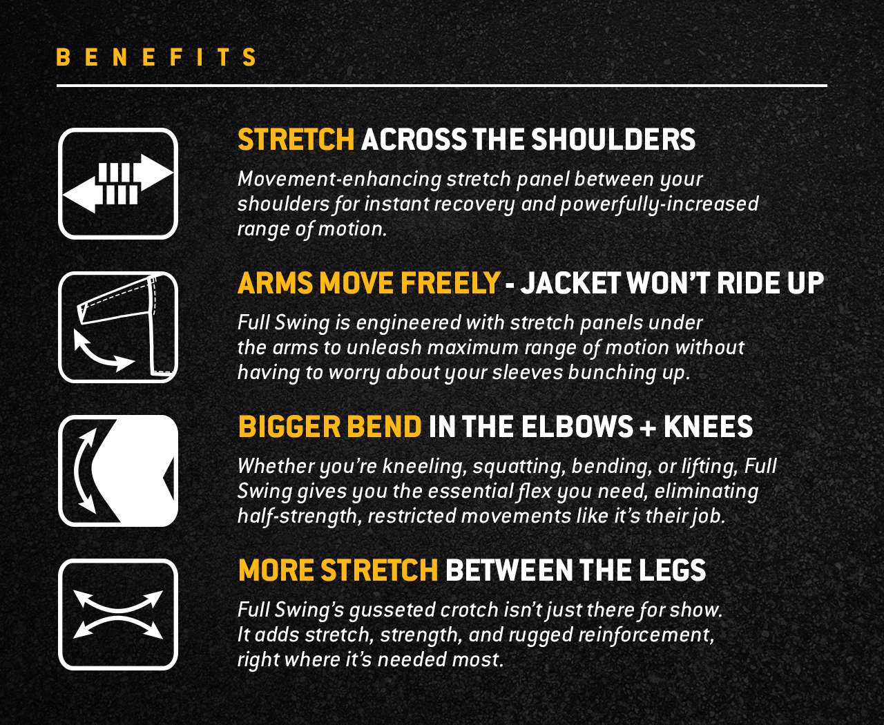 FULL SWING BENEFITS