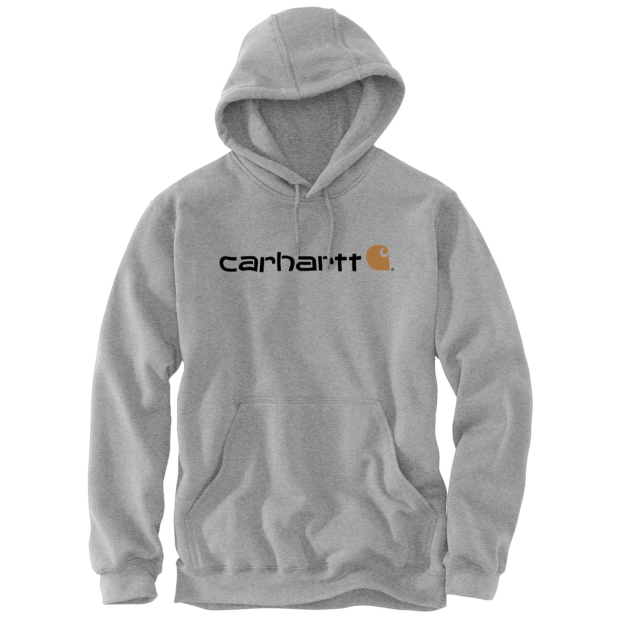 Carhartt Hoodies - Loose fit herensweater met capuchon en carhartt-logo Grijs - XL