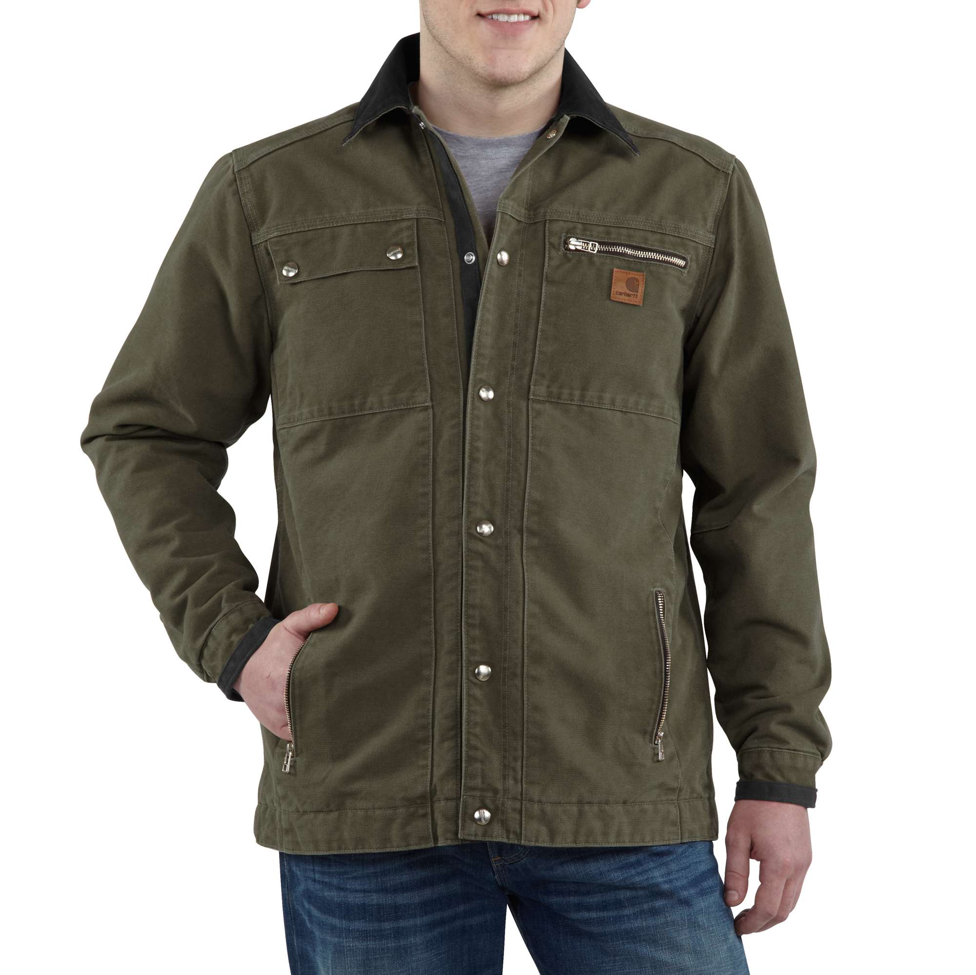 Men's Sandstone Multi-Pocket Jacket/Quilt Lined