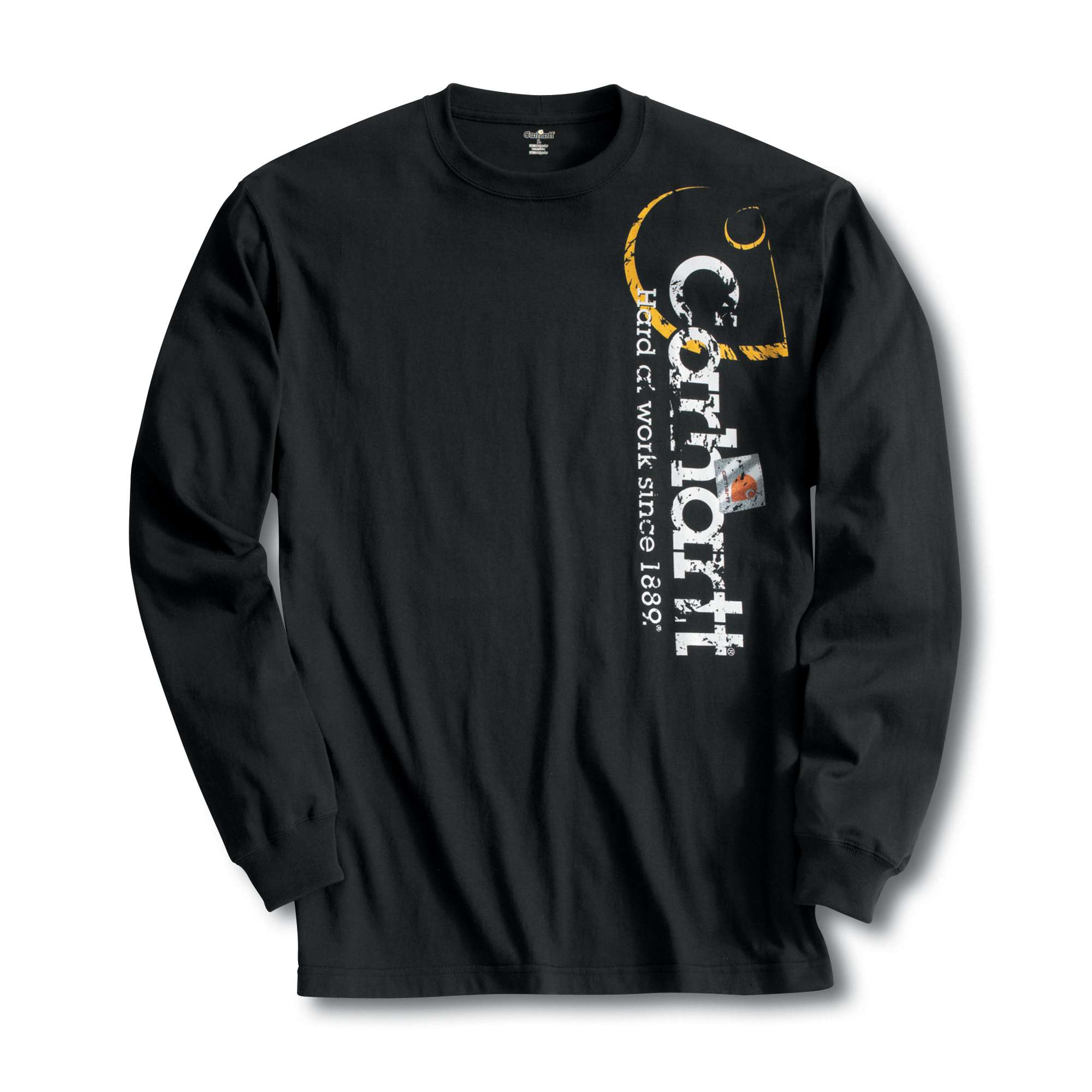Men&rsquo;s Long Sleeve Distressed Logo T-Shirt