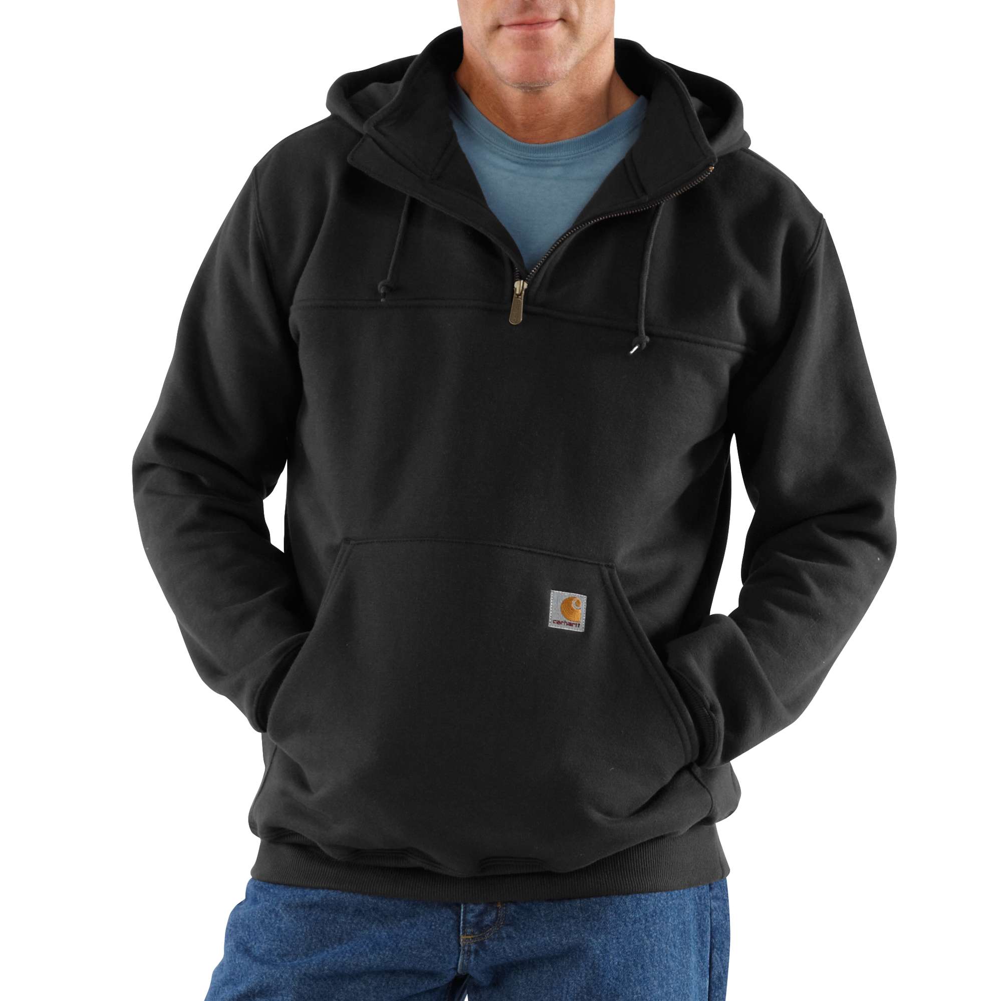 Men&rsquo;s Heavyweight Hooded Zip-Mock Sweatshirt