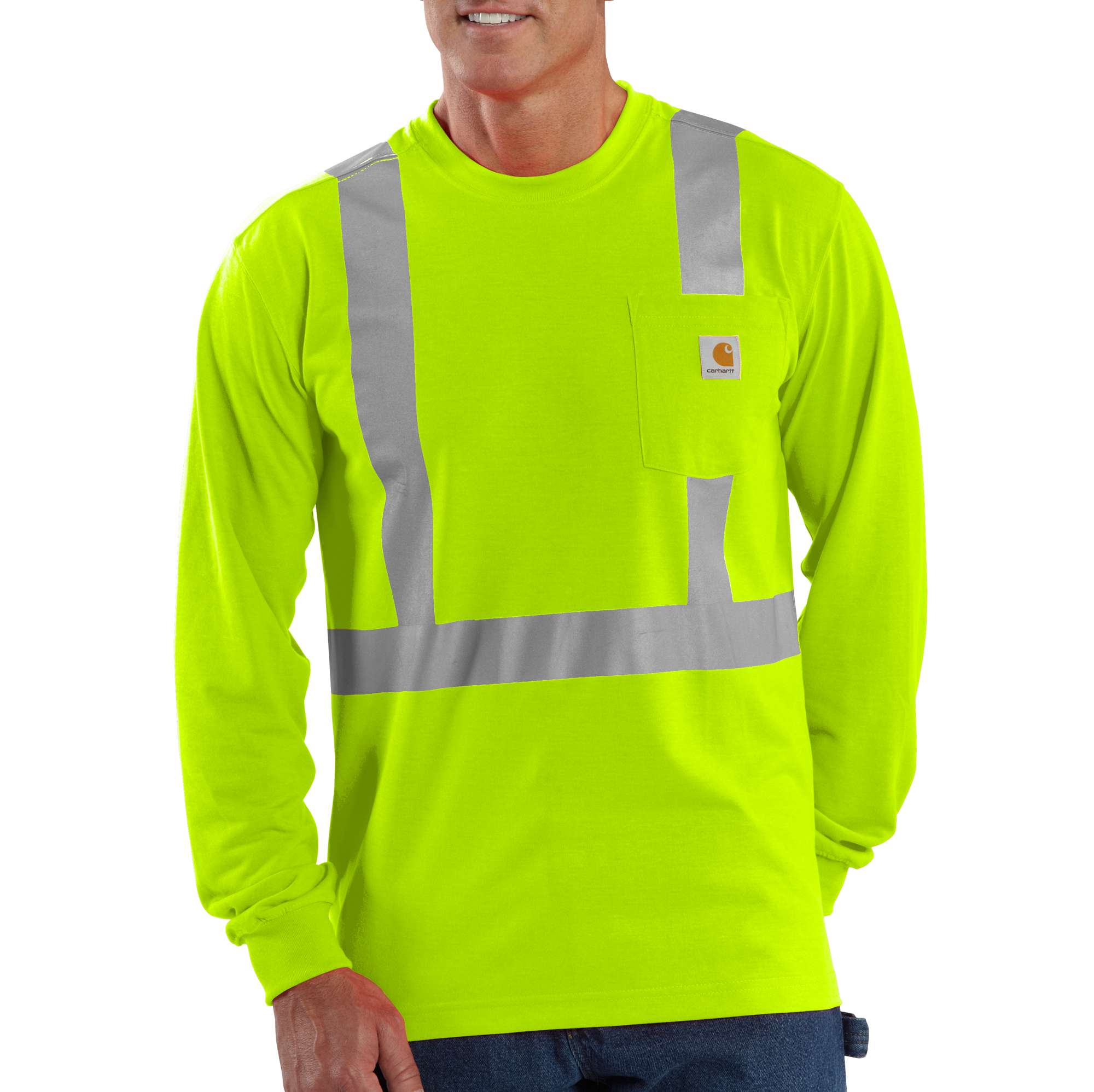 Men’s   High-Visibility Class 2 Long Sleeve Work-Dry T-Shirt