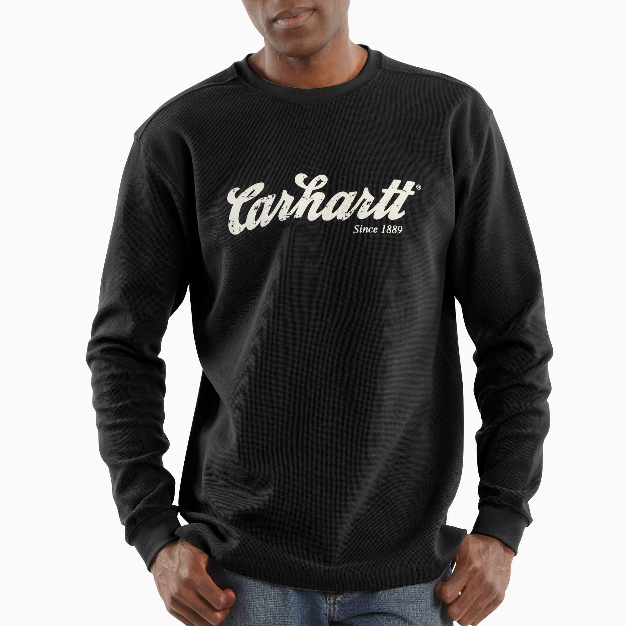 Men&rsquo;s  Long Sleeve, Textured-Knit Graphic Crewneck