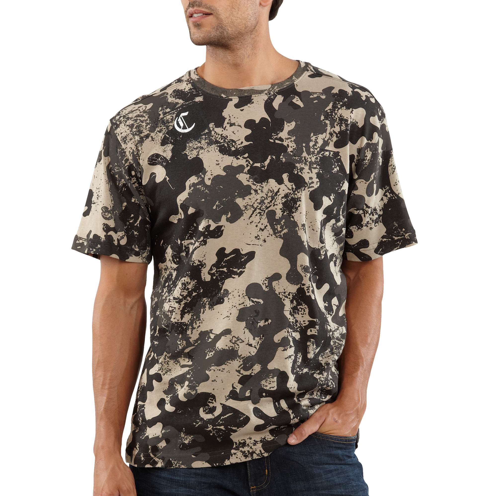 Mens Old English Camo Short-Sleeve T-Shirt