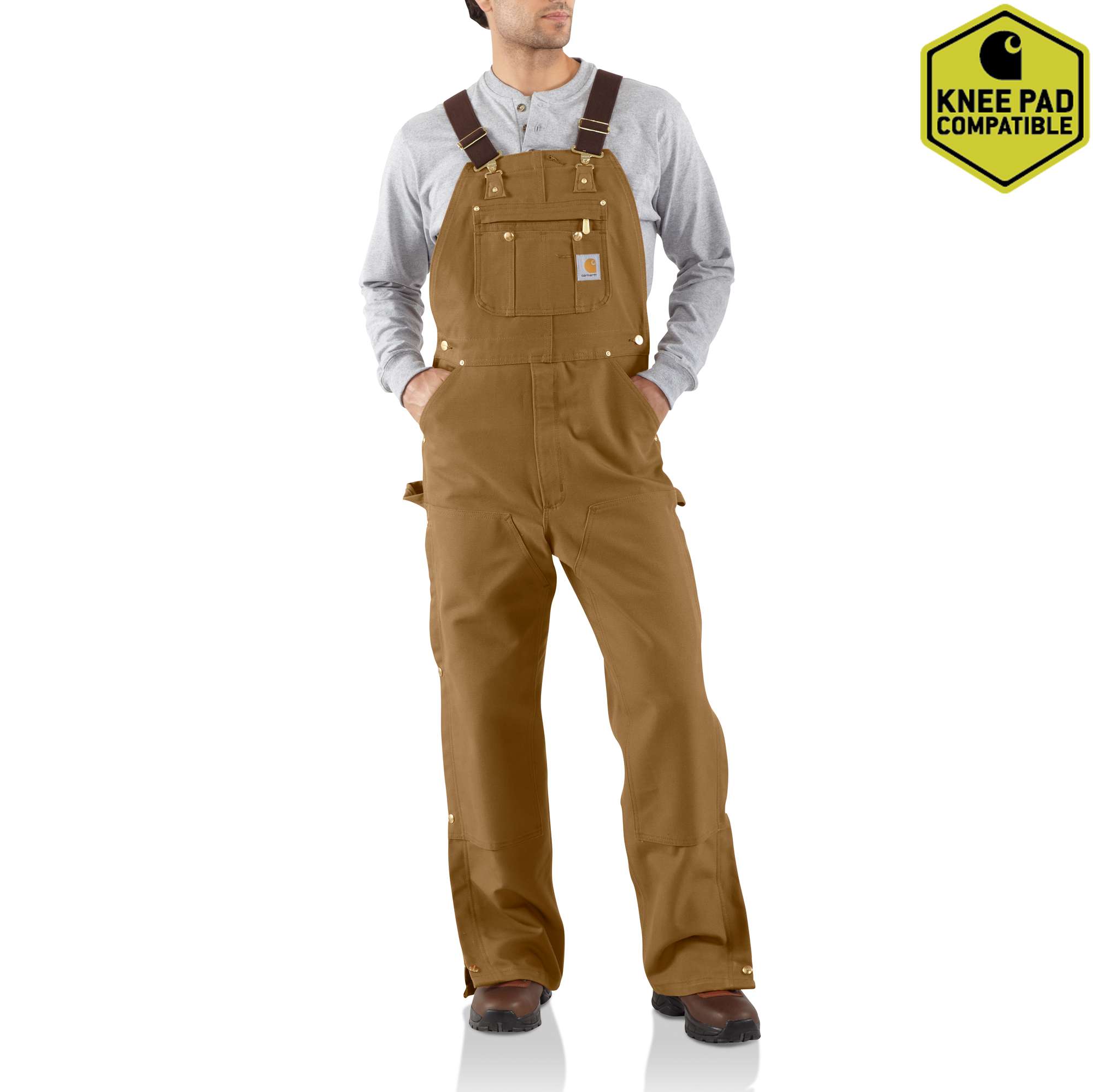 Men&rsquo;s  Duck Zip-To-Thigh Bib Overall/Unlined