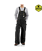 Men’s  Duck Zip-to-Thigh Bib Overall/Quilt Lined