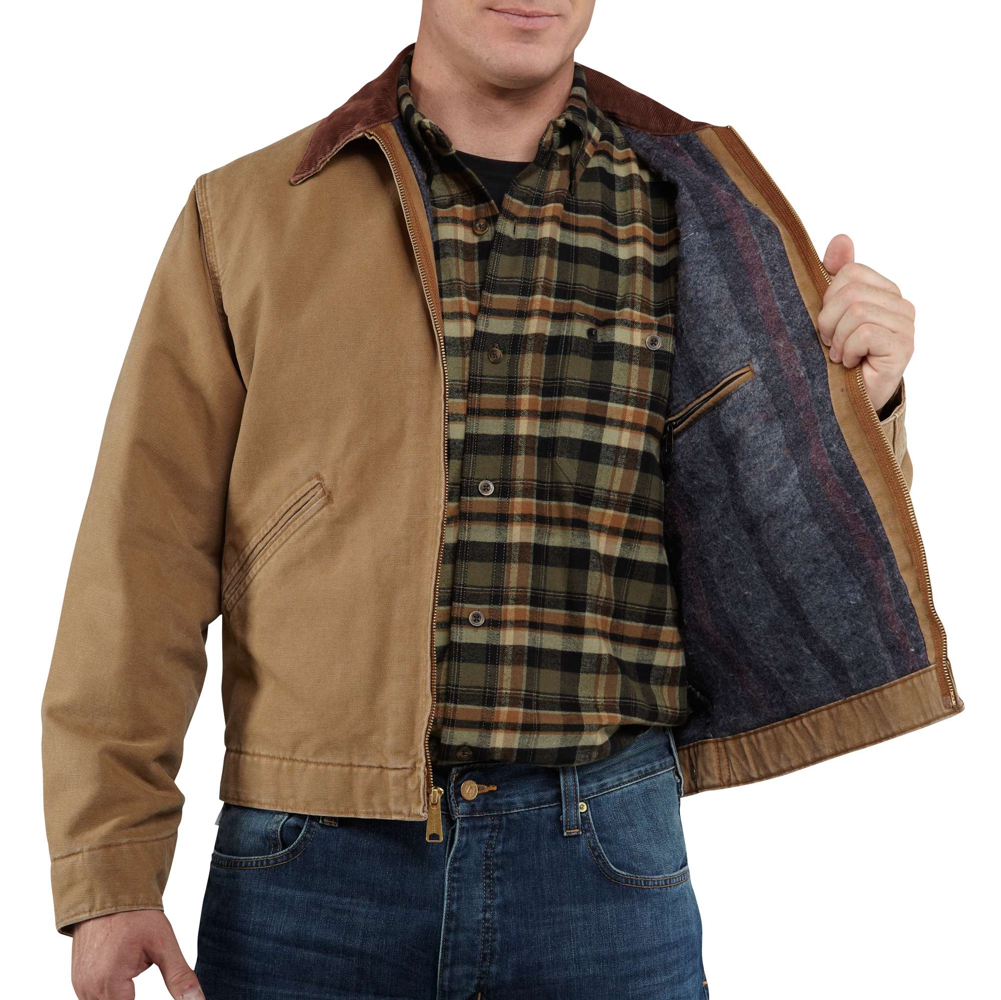 Men's Naturally Worn Duck Detroit Jacket/Blanket-Lined