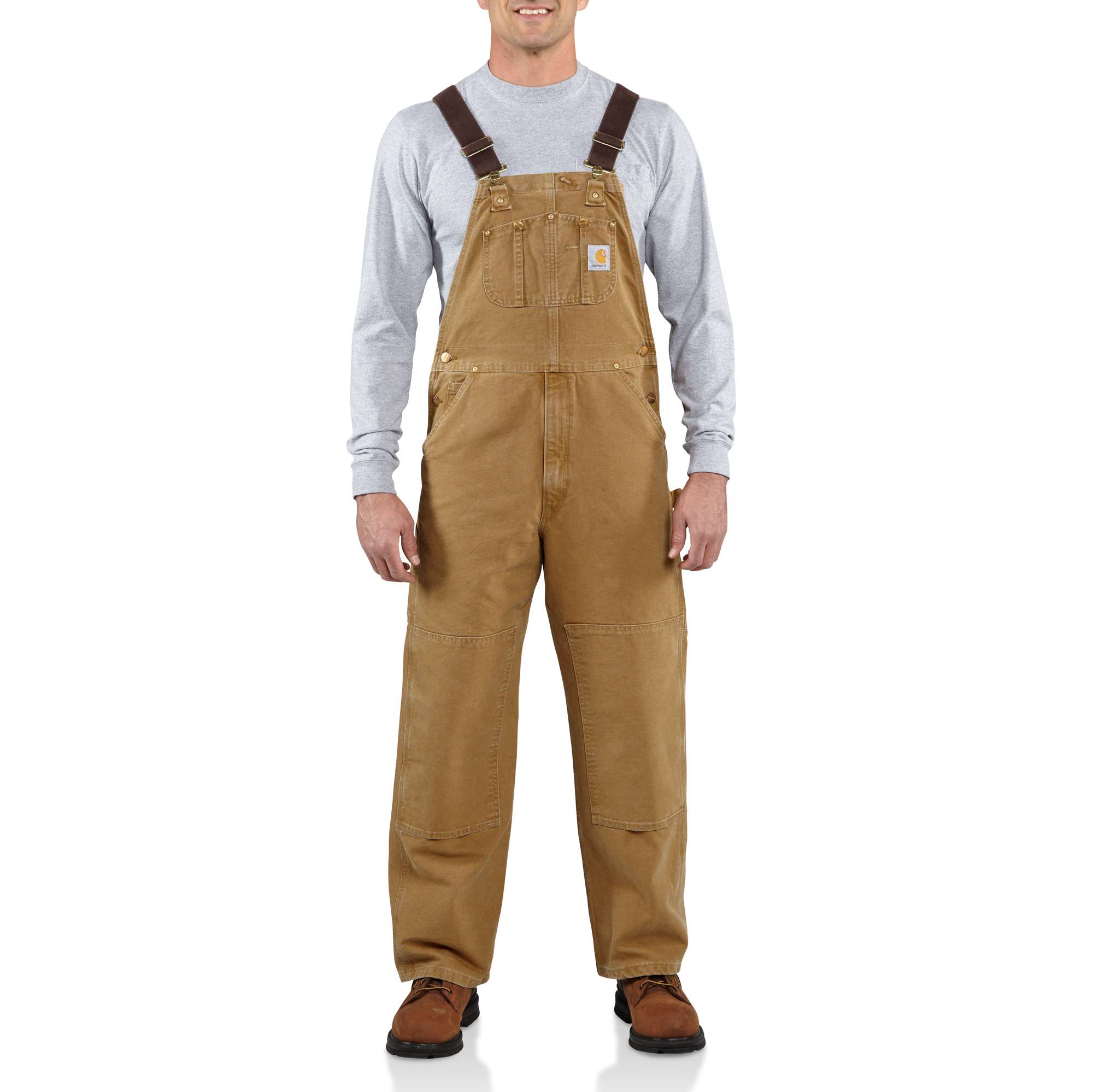 Men's Naturally Worn Duck Bib Overalls/Unlined