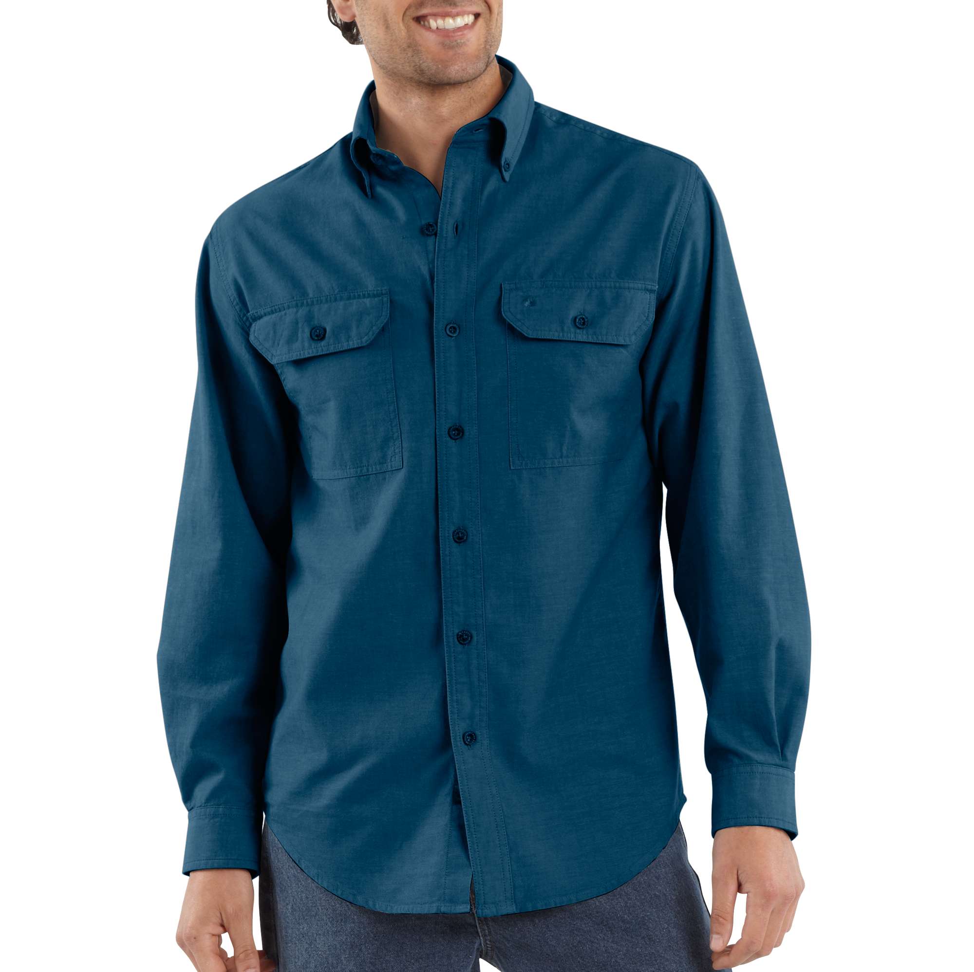 Men&lsquo;s Long-Sleeve Chambray Shirt