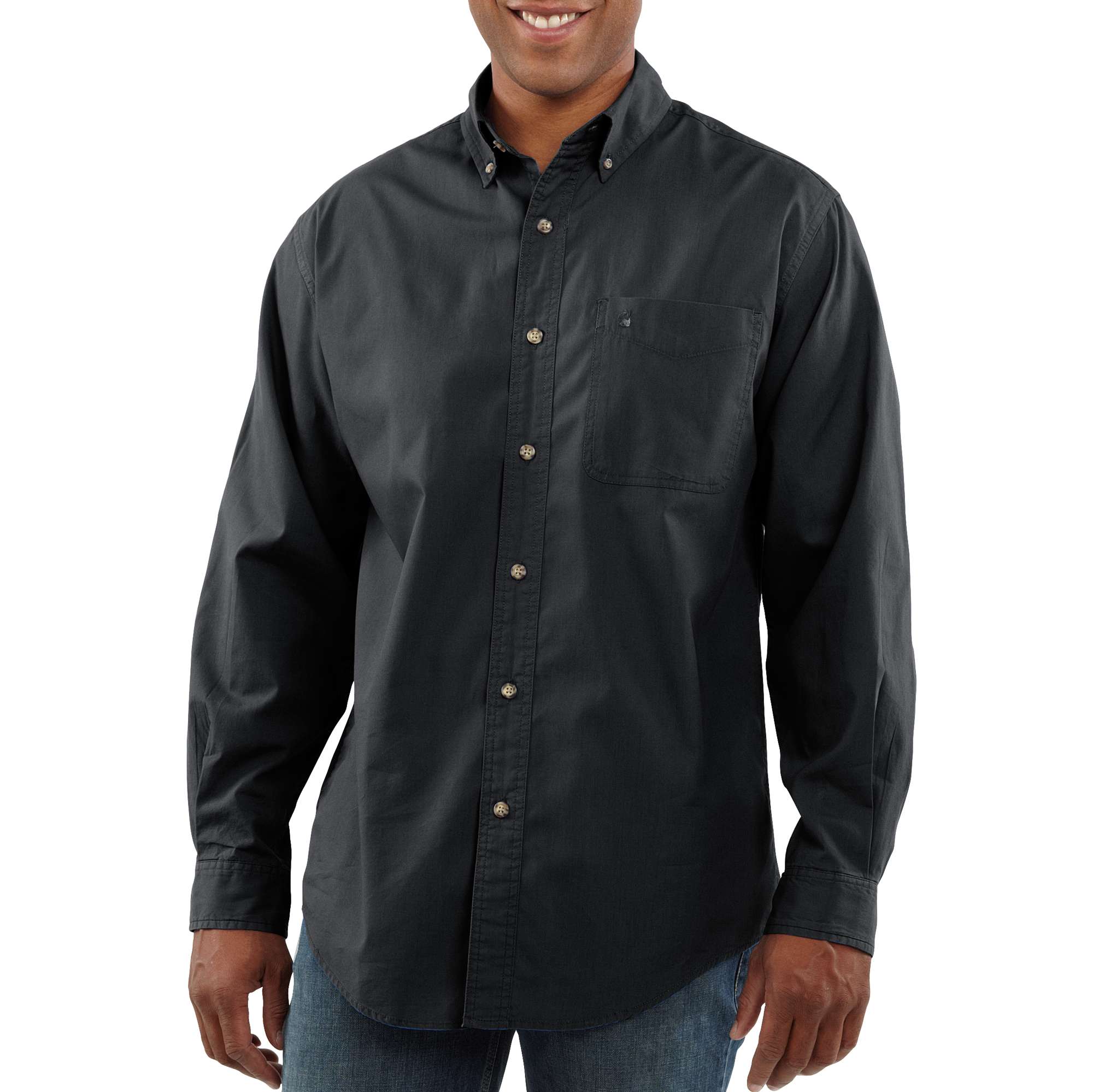 Mens Long-Sleeve Solid Shirt