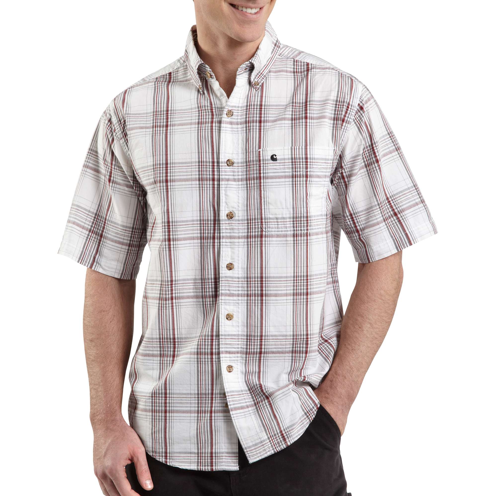 Men&rsquo;s Short-Sleeve Classic Plaid Shirt