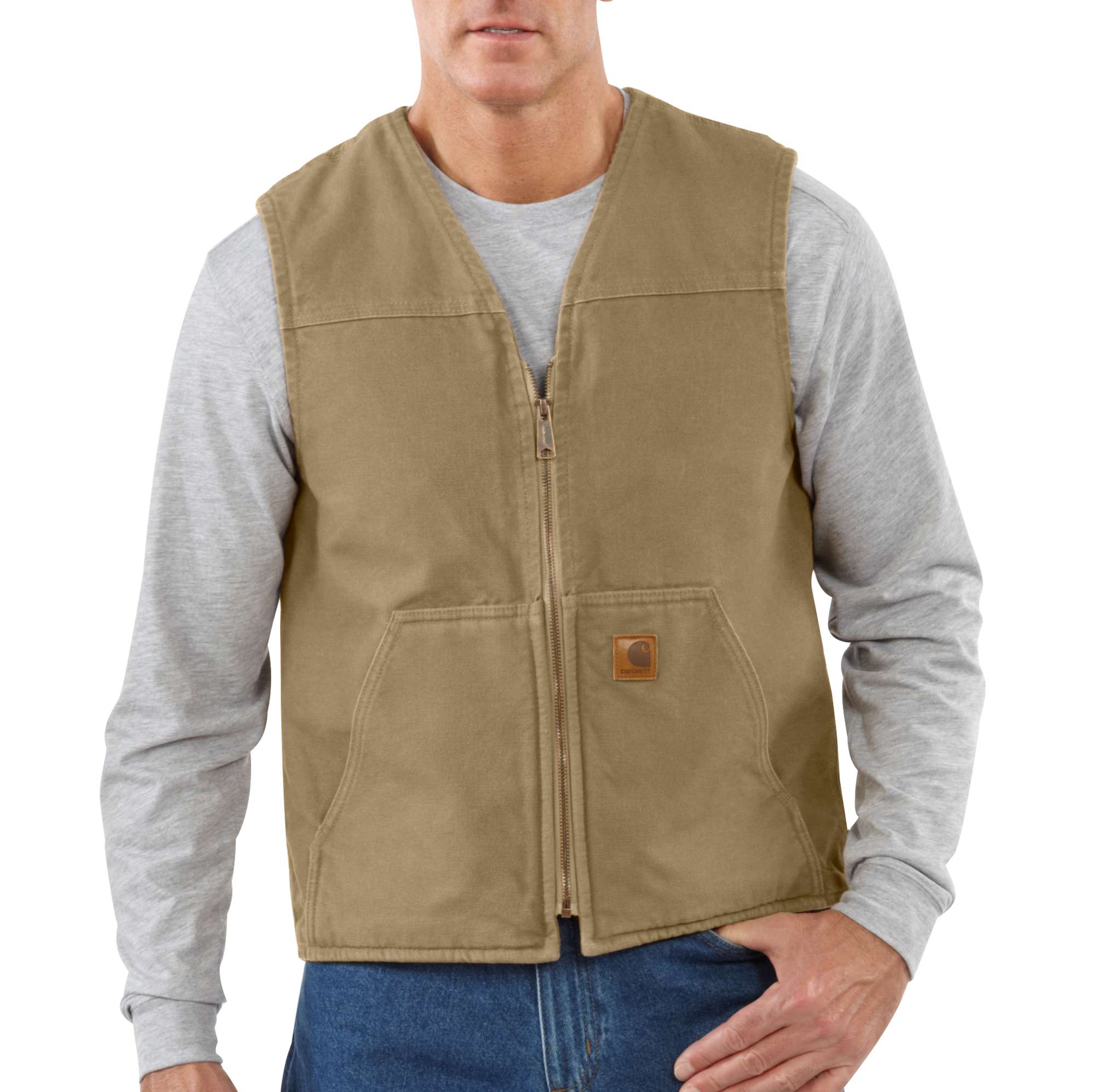 Men’s Sandstone Rugged Vest/Sherpa Lined