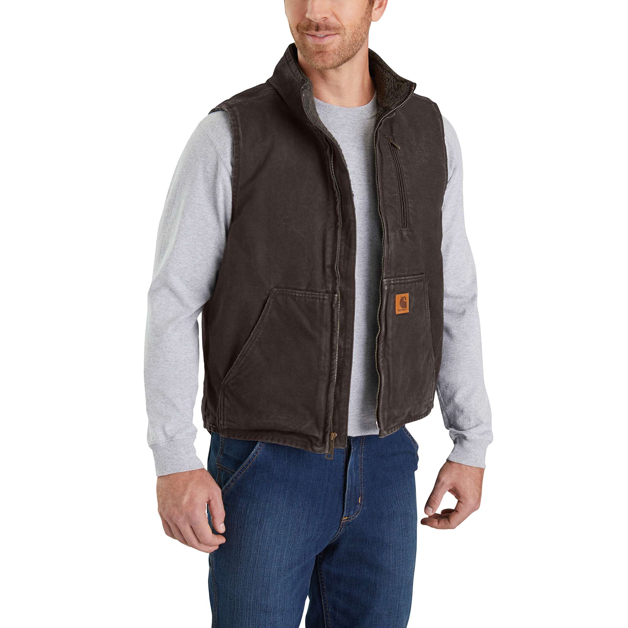 Sandstone Mock-Neck Vest