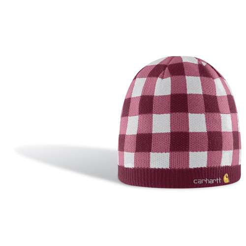 Womens Plaid Knit Hat