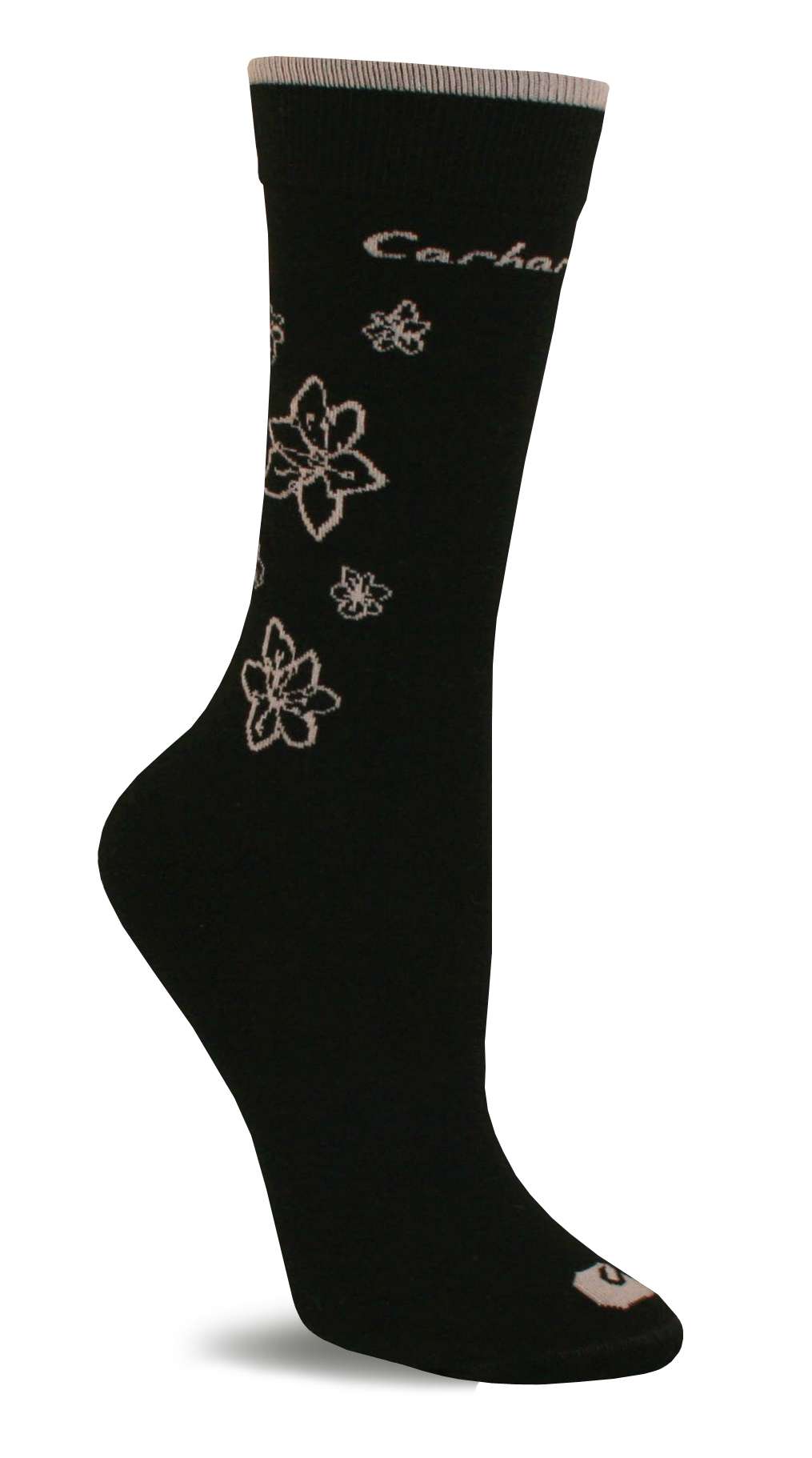 Women's Floral Print Cotton Crew Sock