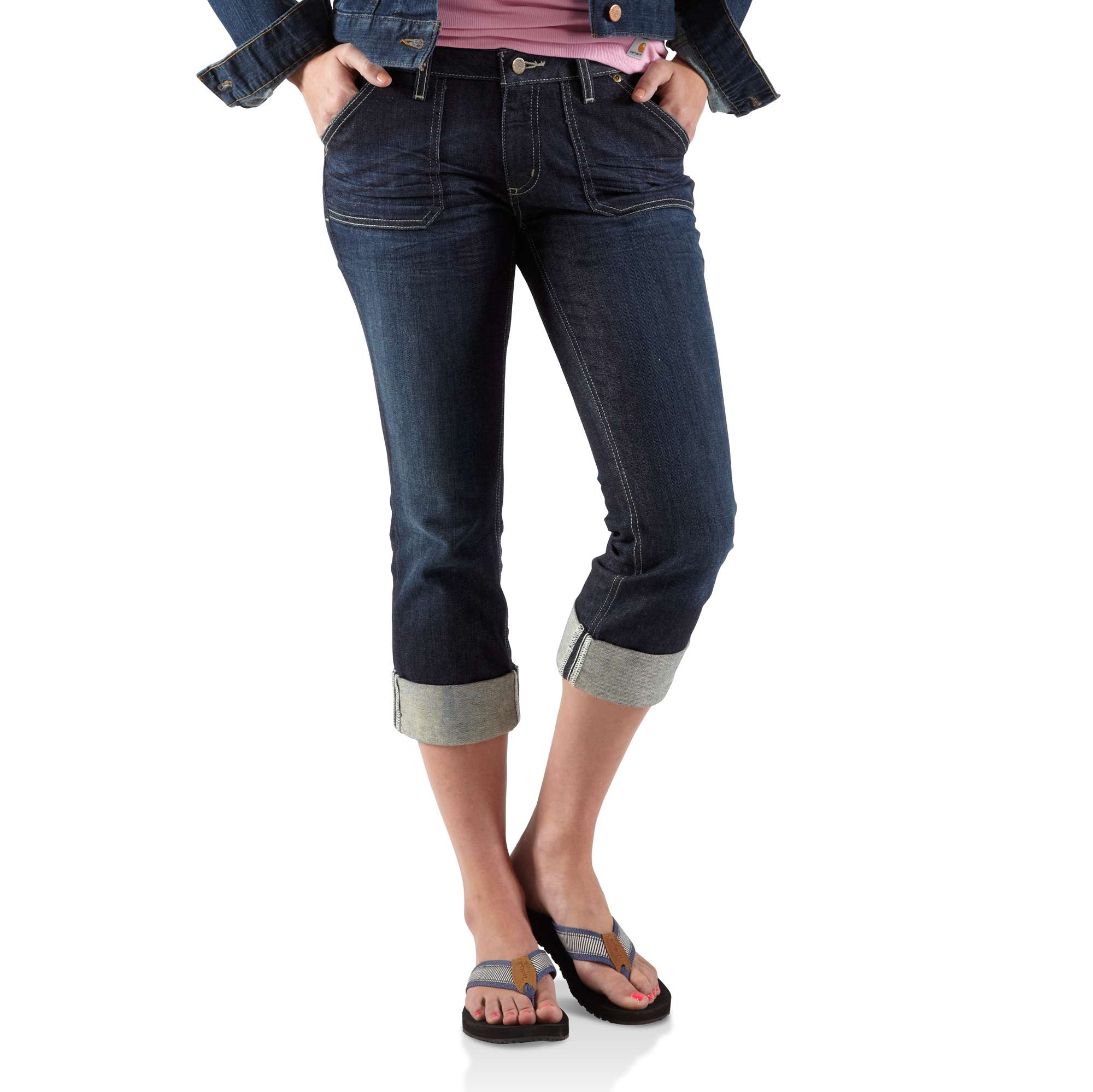 Women's Denim Curvy-Fit Tomboy Cropped Pant
