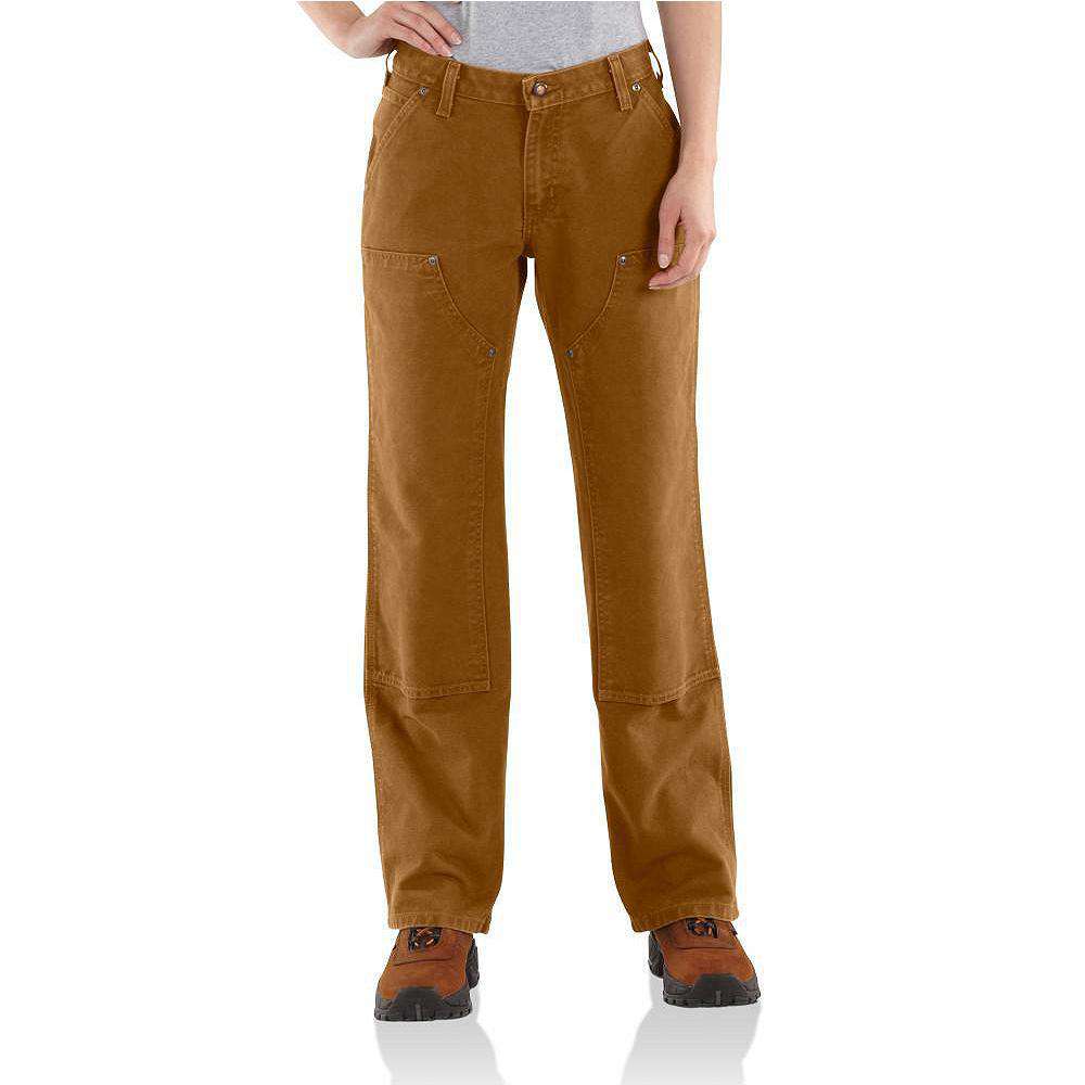 Women&rsquo;s Easy Fit Double Front Sandstone Work Dungaree