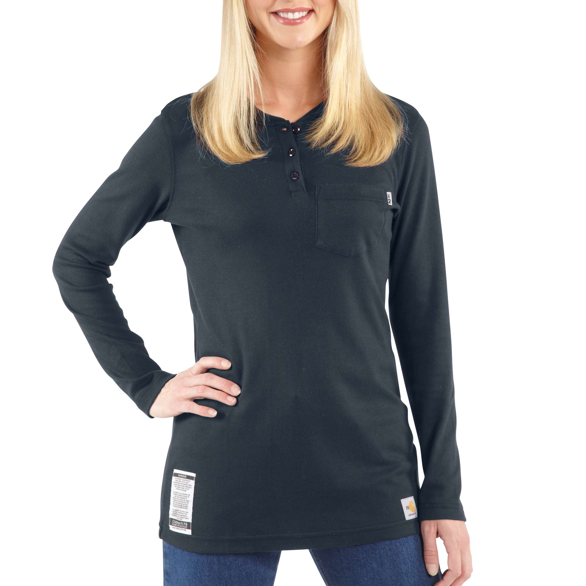 Women&rsquo;s Flame-Resistant Long-Sleeve Henley