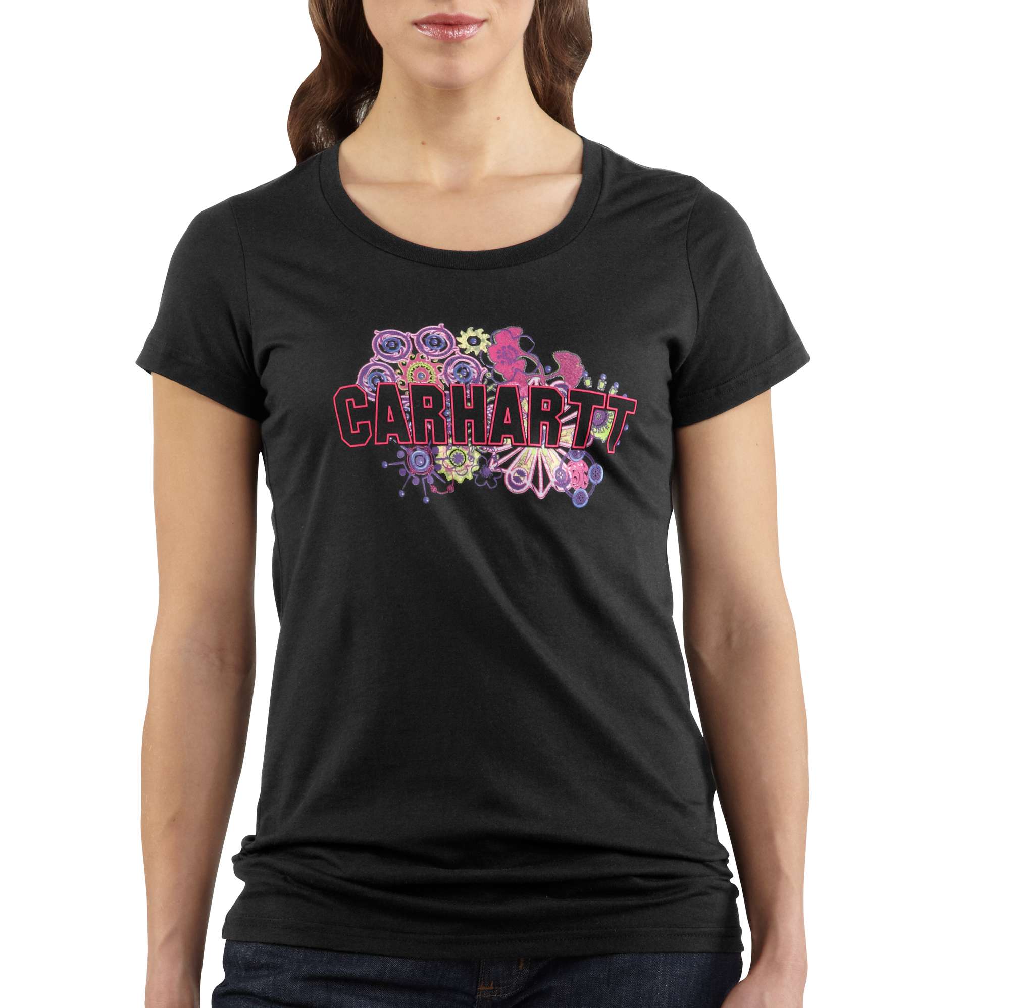 Women&rsquo;s Short-Sleeve Multi-Print Logo Crewneck T-Shirt