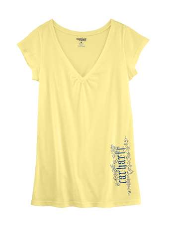 Women&rsquo;s Cap-Sleeve Old English V-Neck T-Shirt