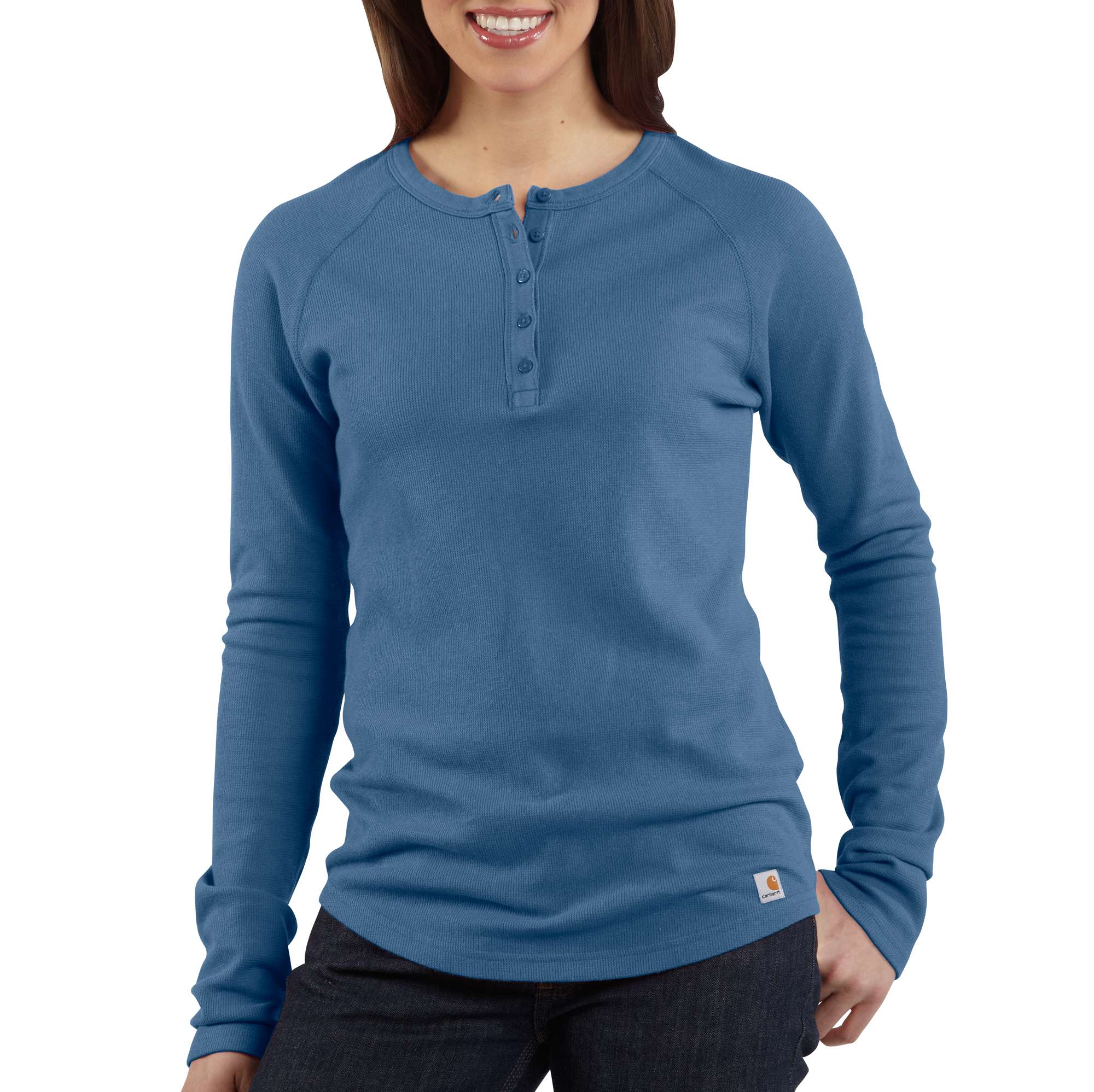 Women's Waffle-Knit Henley